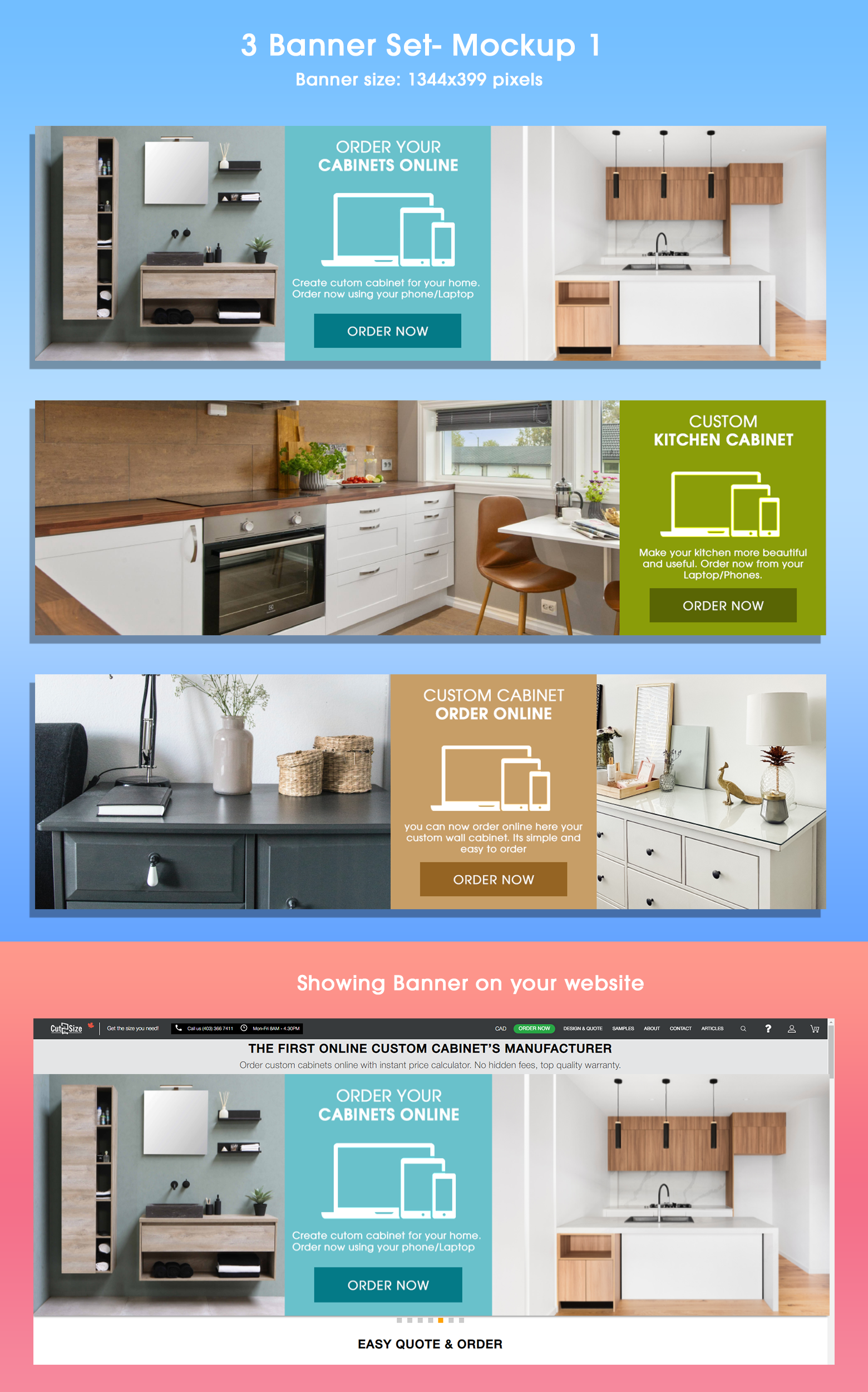 Banner Ad Design by Expert Designer for DreamSpace Interiors Corp. | Design #30059321