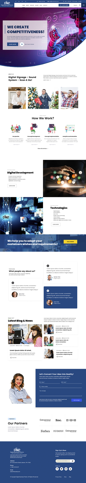 Web-Design von Mohtasham H für Digital Business Partner Nordic AB | Design #30144593