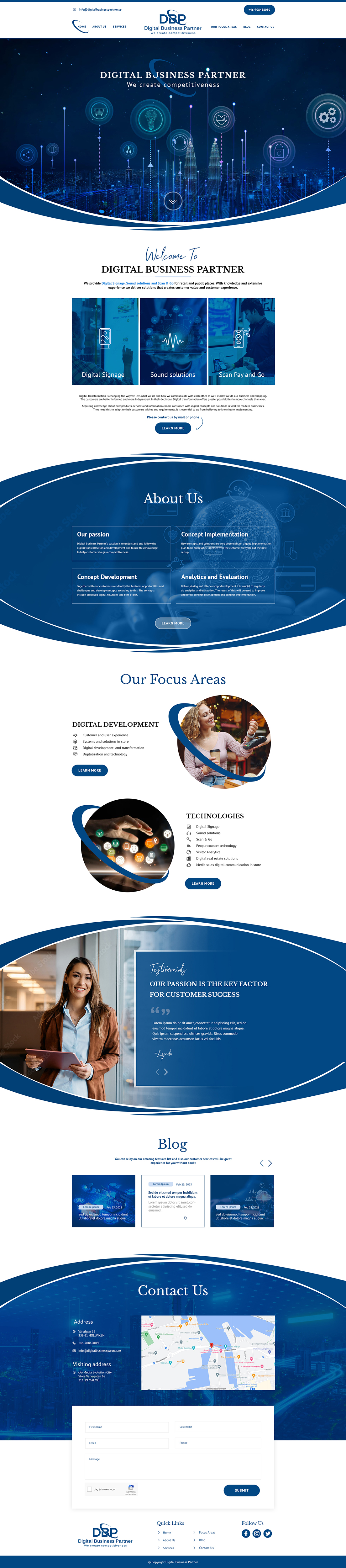 Web Design by nh5 for Digital Business Partner Nordic AB | Design #30110741
