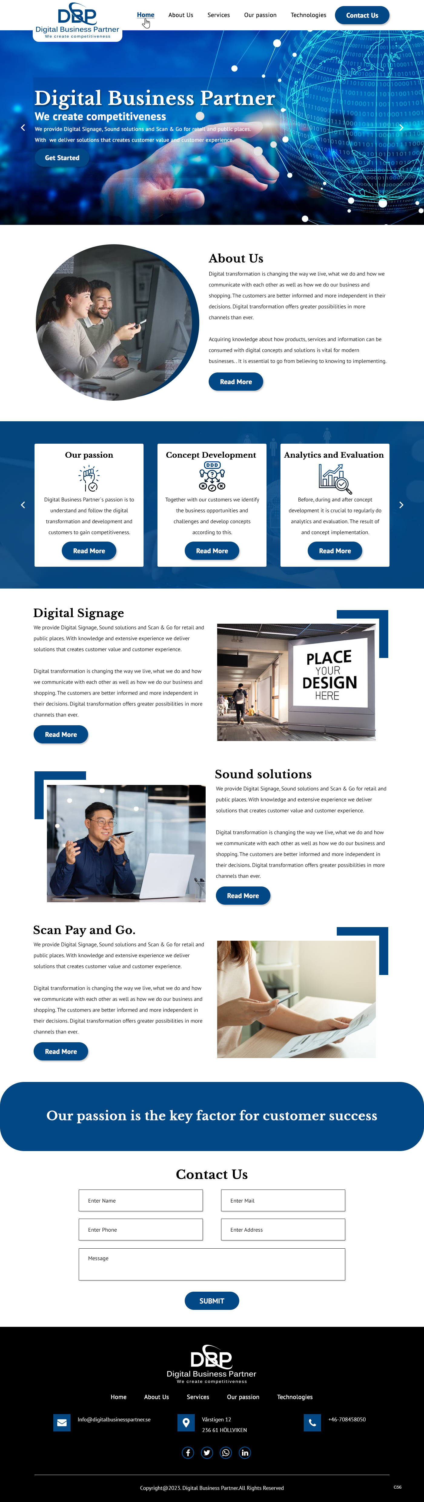 Web Design by pb for Digital Business Partner Nordic AB | Design #30092995