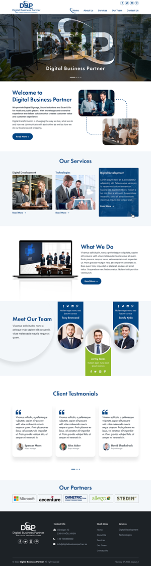 Web-Design von sai.designer87 für Digital Business Partner Nordic AB | Design #30085699