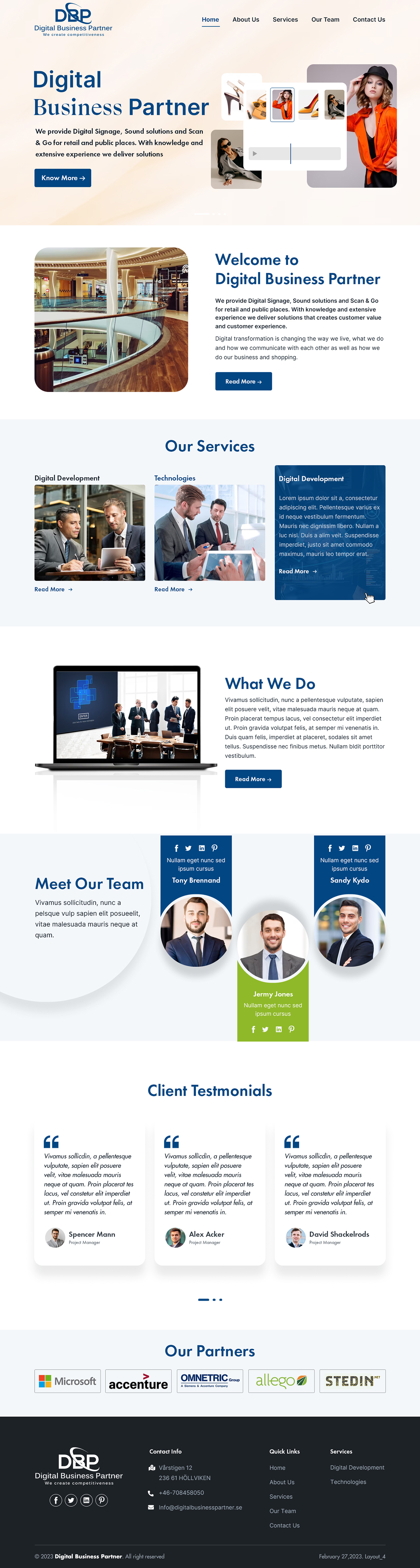Web-Design von sai.designer87 für Digital Business Partner Nordic AB | Design #30085700