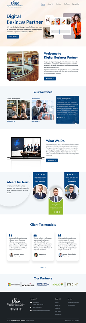 Web-Design von sai.designer87 für Digital Business Partner Nordic AB | Design: #30085700