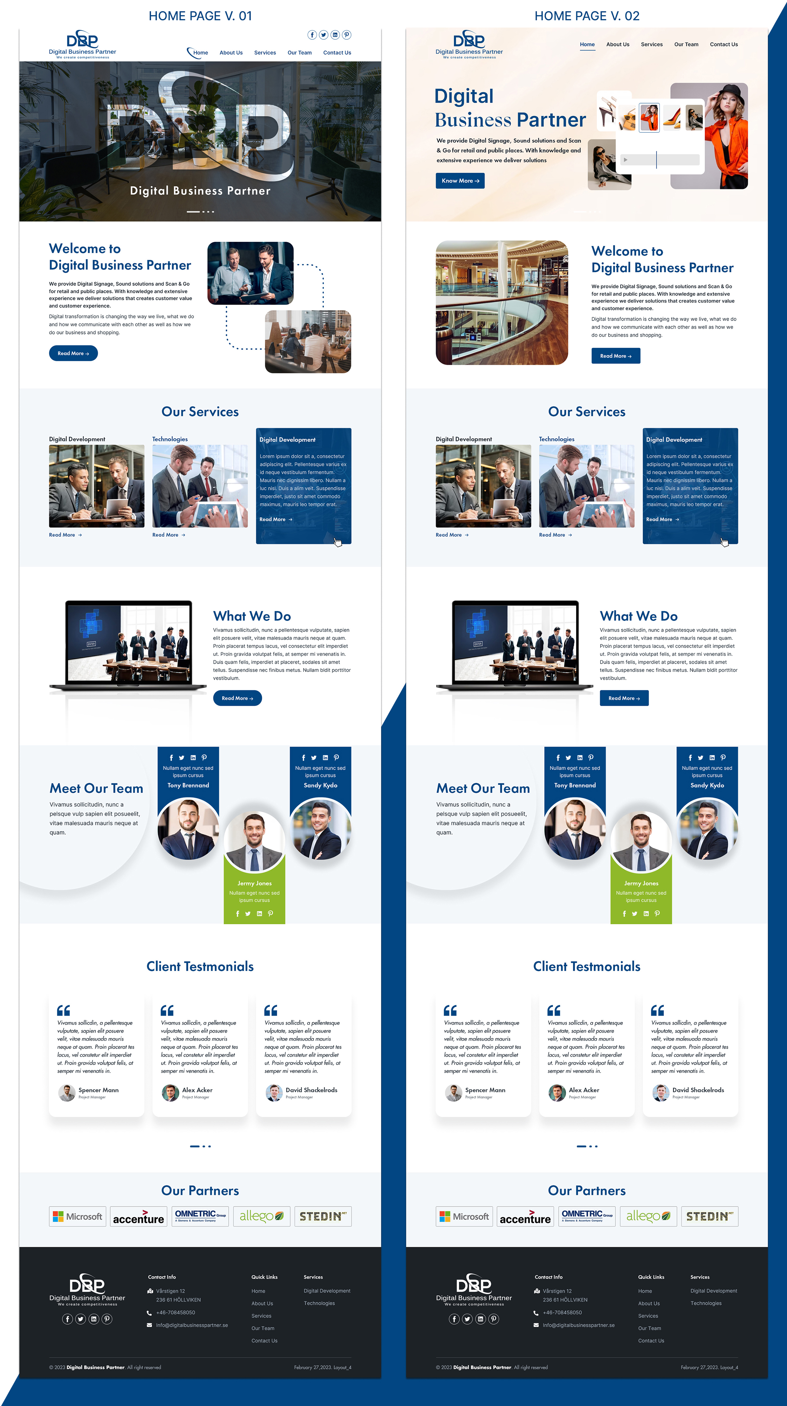 Web Design by sai.designer87 for Digital Business Partner Nordic AB | Design #30085701