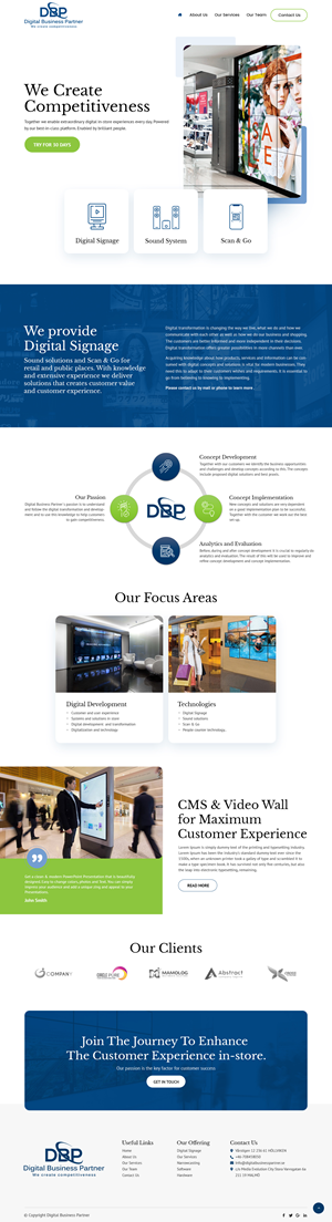 Web-Design von nzdesigners für Digital Business Partner Nordic AB | Design #30066716
