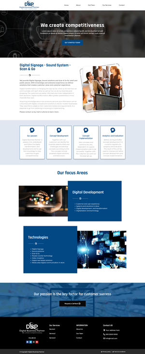 Web-Design von abhishukla1987 für Digital Business Partner Nordic AB | Design #30103527