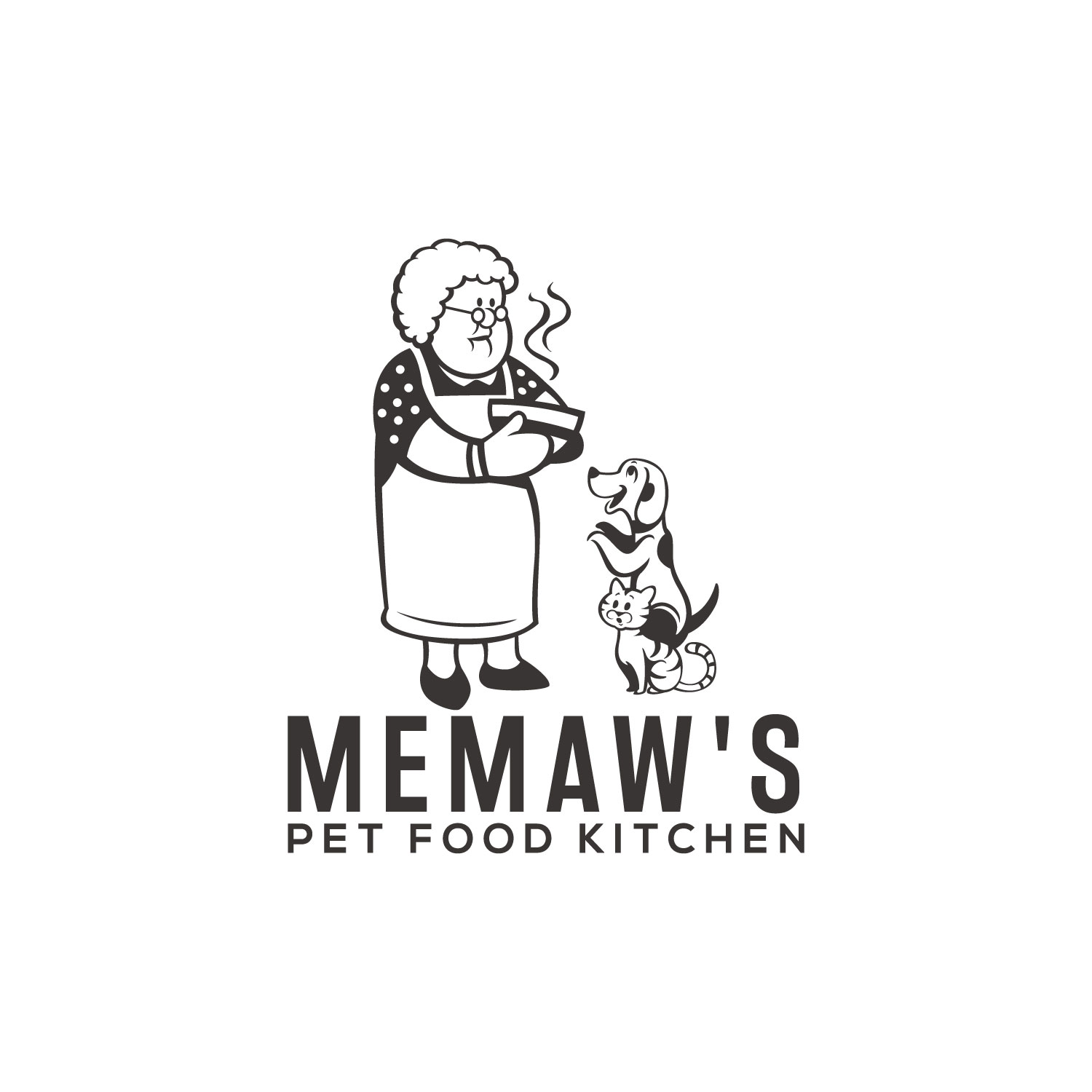 Playful, Traditional, Pet Food Logo Design for MeMaw's Pet Food Kitchen