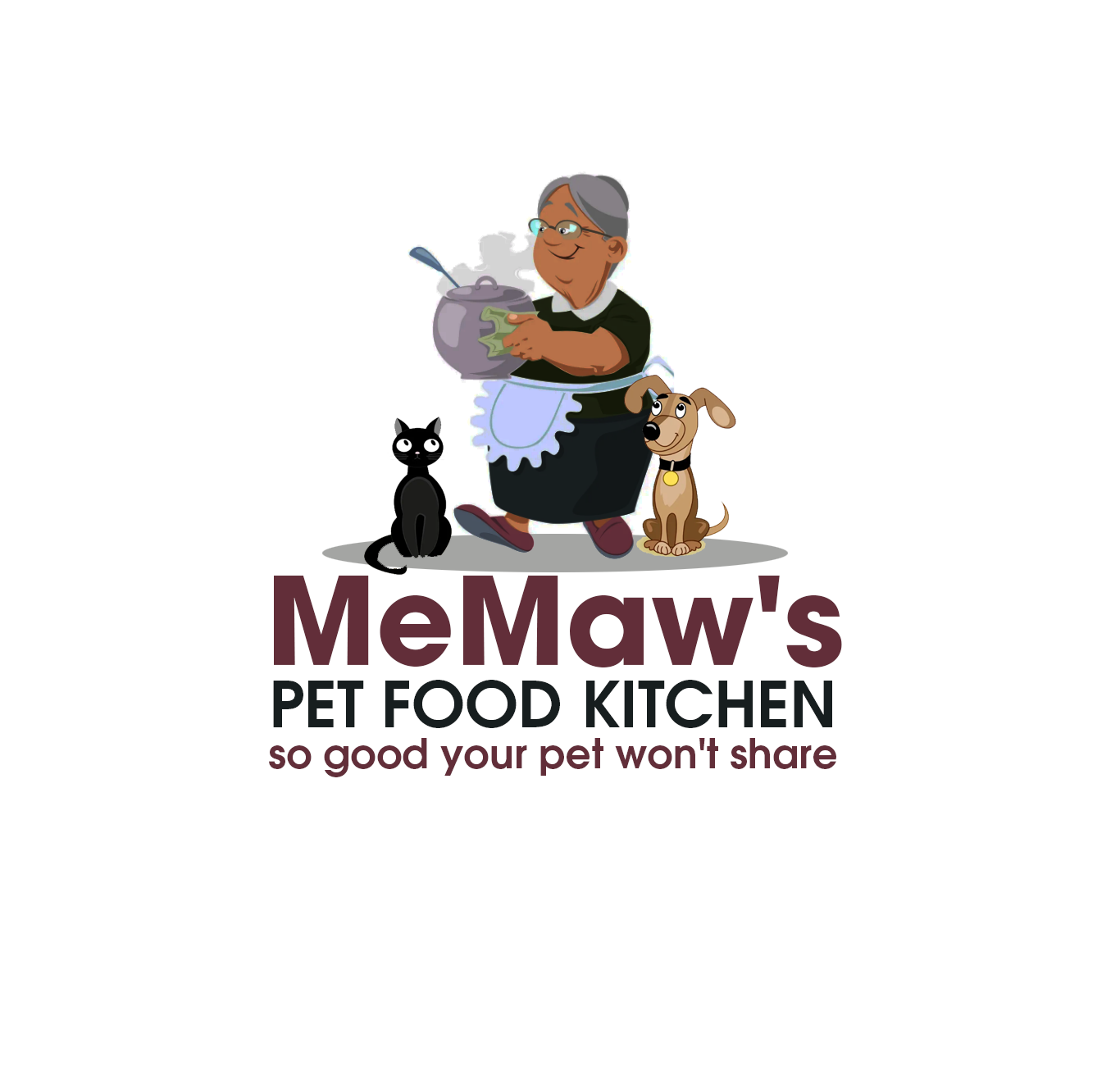 Playful, Traditional, Pet Food Logo Design for MeMaw's Pet Food Kitchen