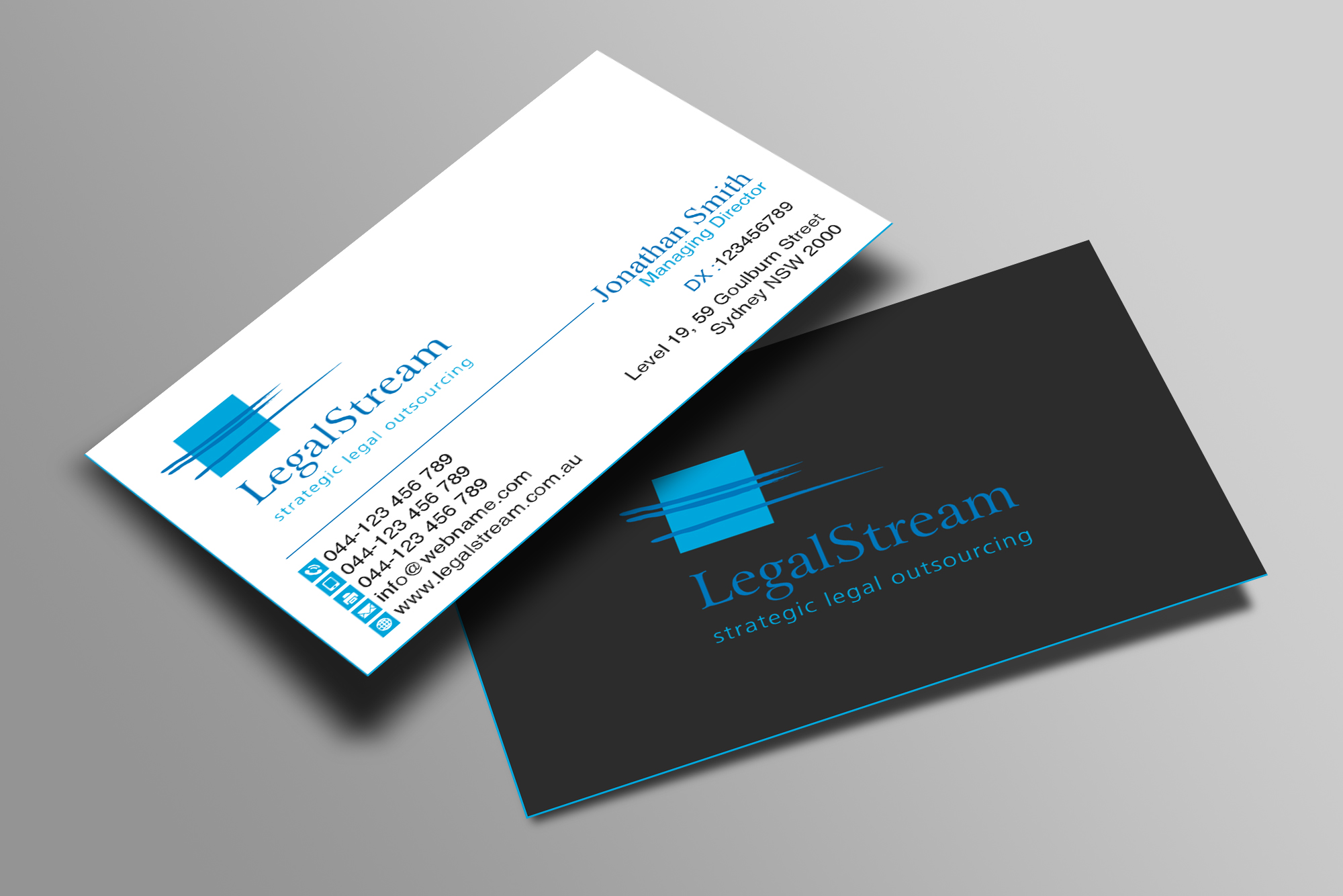 Business Card Design by Creations Box 2015 for LegalStream Australia Pty Ltd | Design #30071593