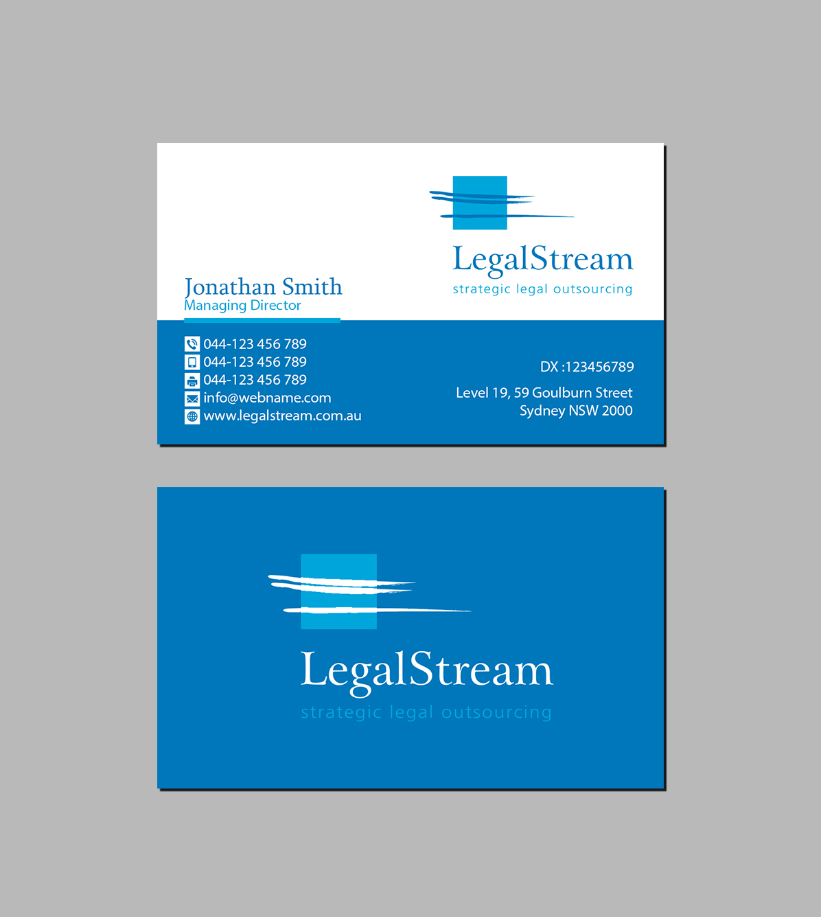 Business Card Design by Creations Box 2015 for LegalStream Australia Pty Ltd | Design #30075633