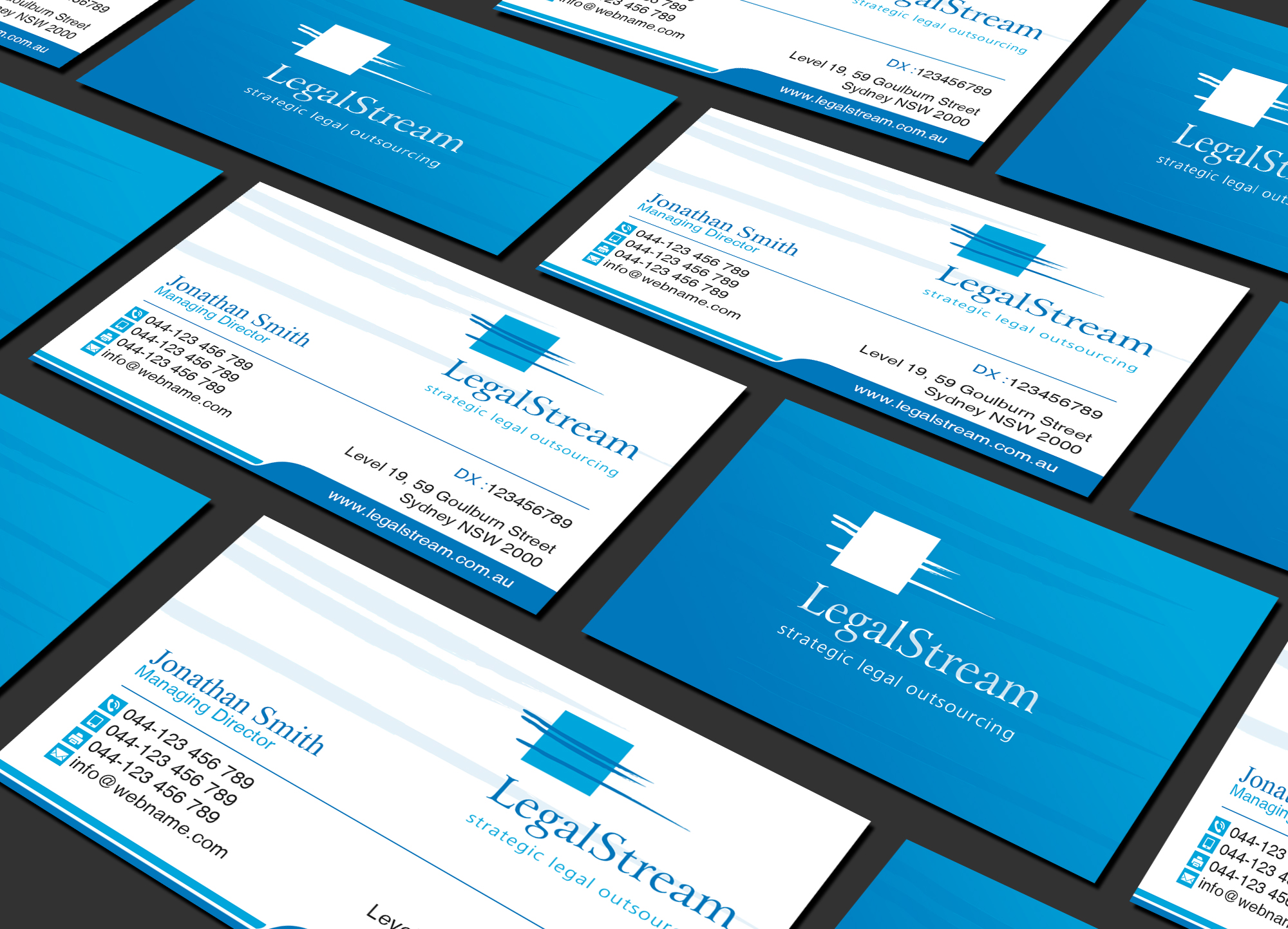 Business Card Design by Creations Box 2015 for LegalStream Australia Pty Ltd | Design #30075636