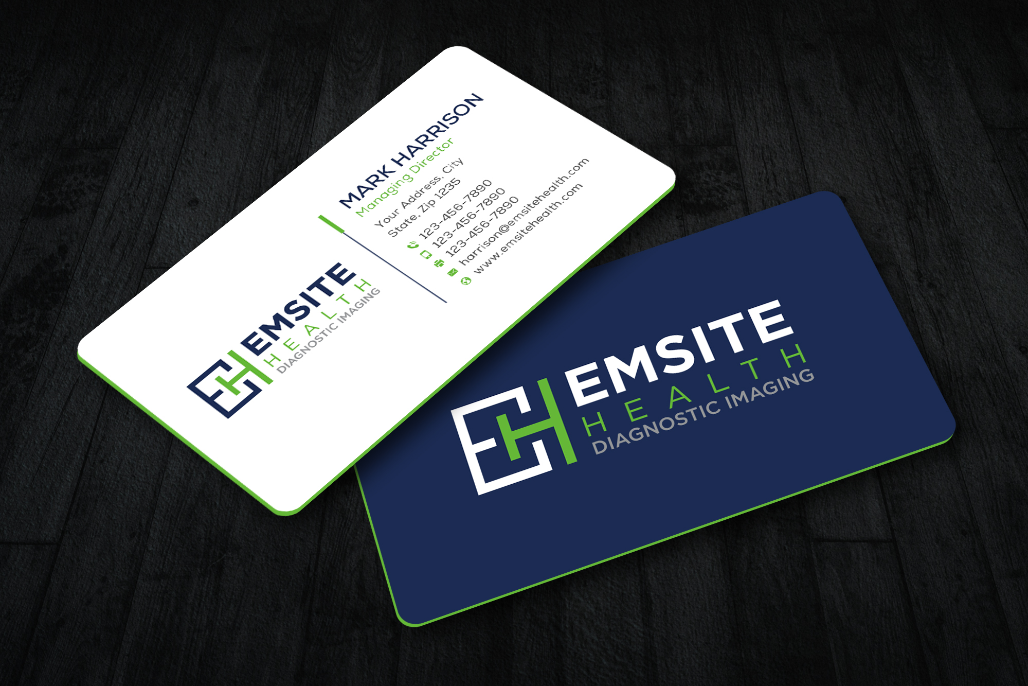 Business Card Design by Sun Moon Graphic Designer for Emsite Health | Design #30111893