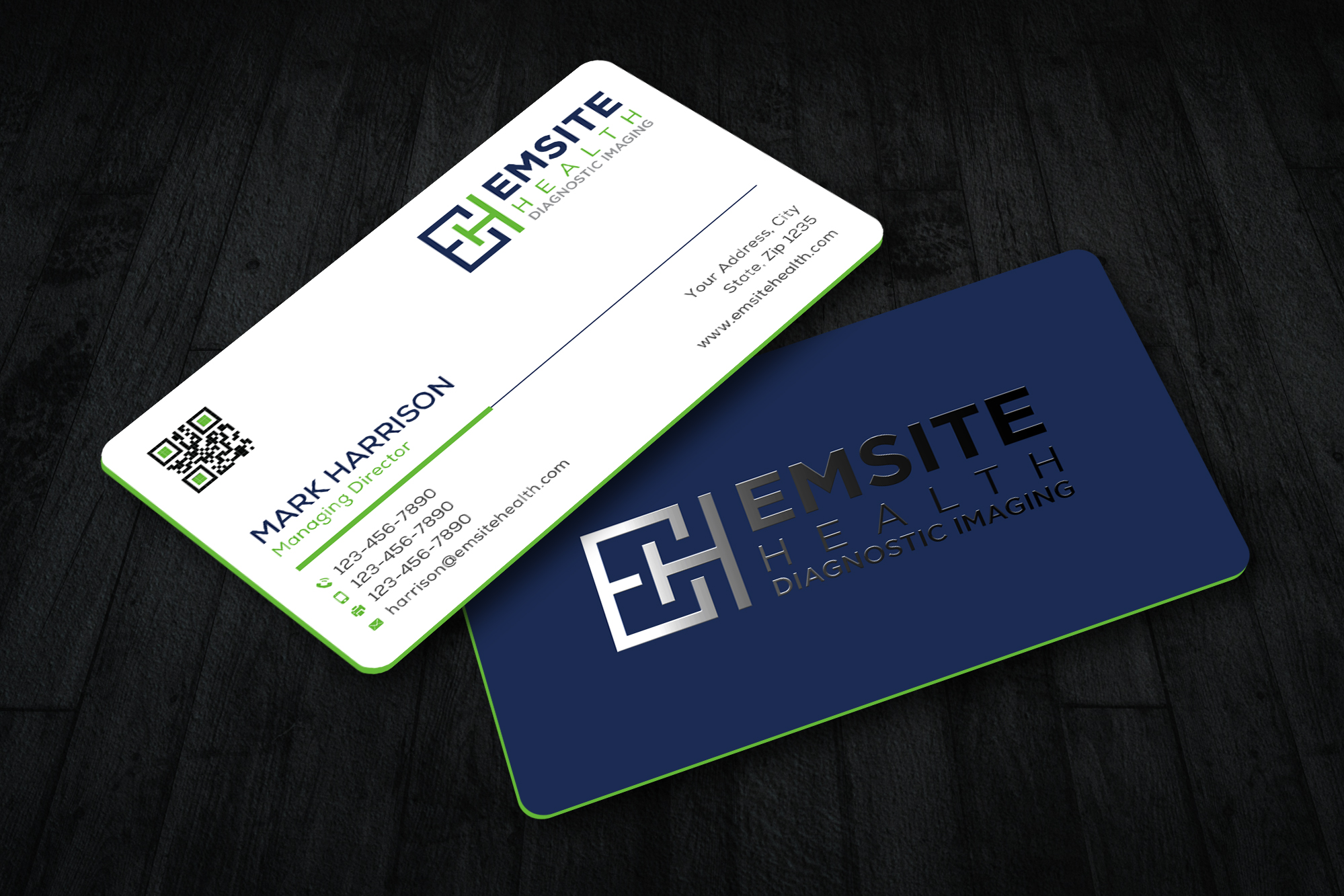 Business Card Design by Sun Moon Graphic Designer for Emsite Health | Design #30138001