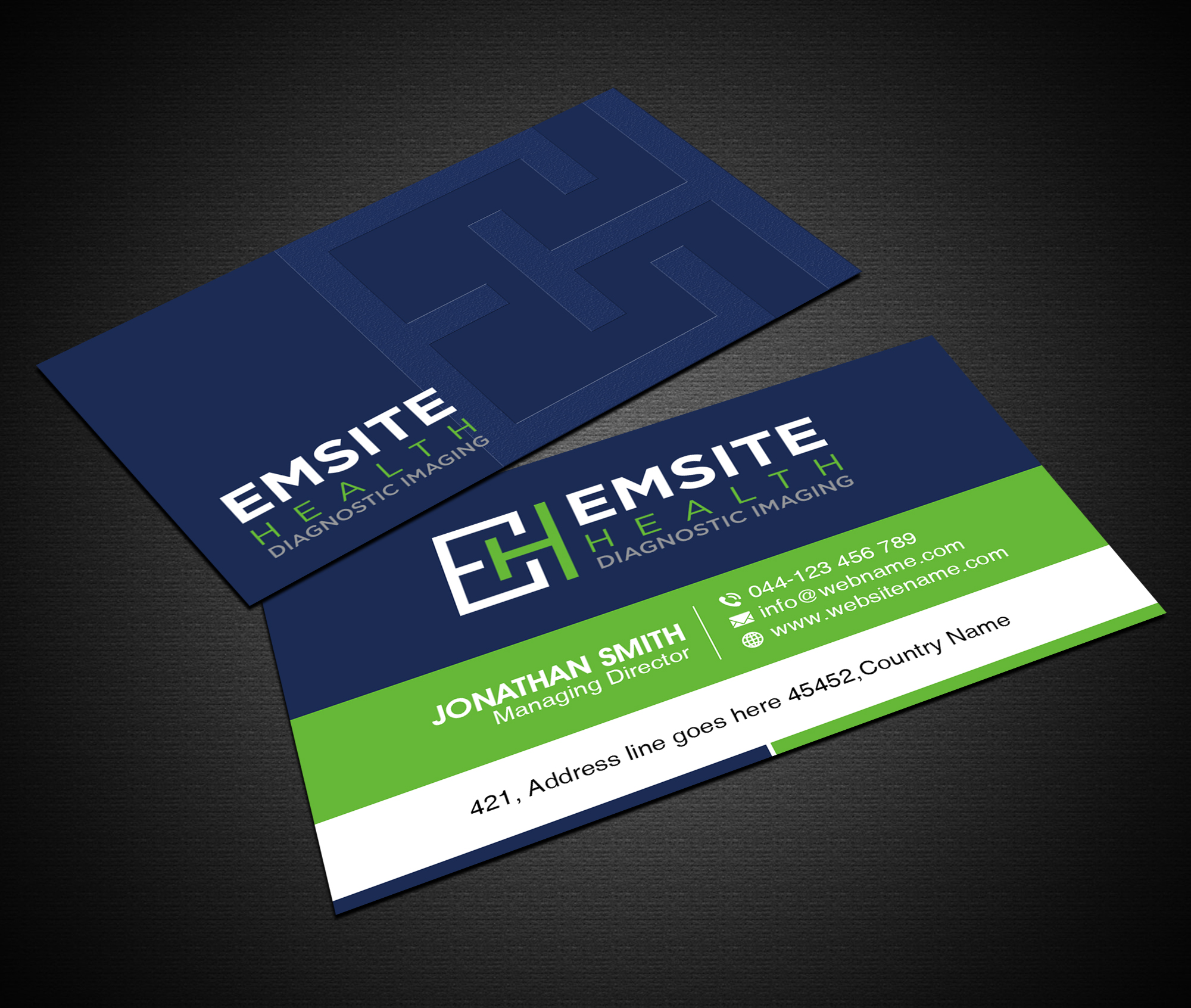 Diseño de Tarjeta de Presentación por Creations Box 2015 para Emsite Health | Diseño #30133815