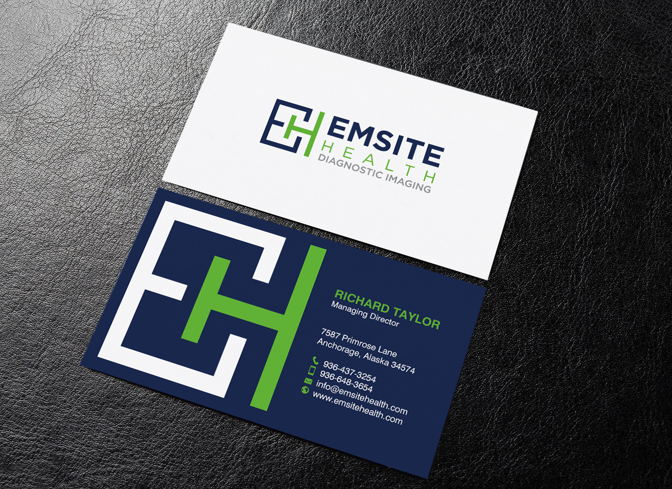 Diseño de Tarjeta de Presentación por chandrayaan.creative para Emsite Health | Diseño #30110246