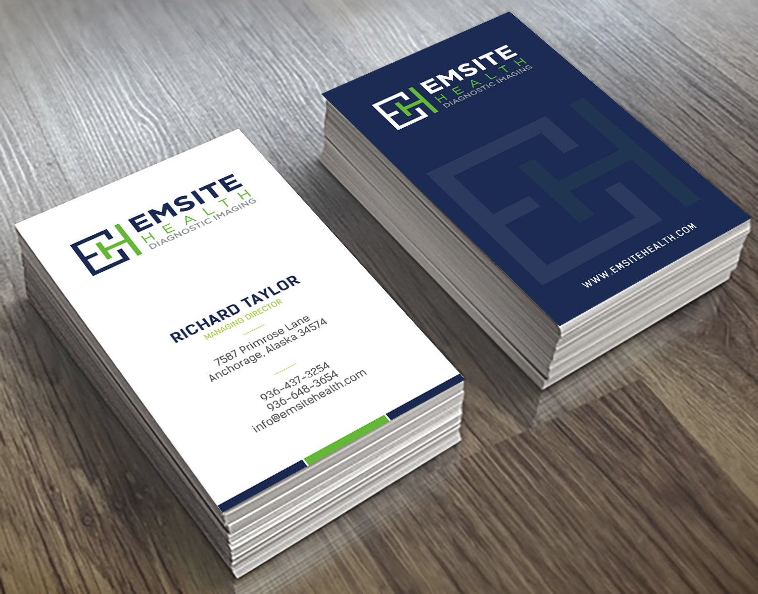 Diseño de Tarjeta de Presentación por chandrayaan.creative para Emsite Health | Diseño #30112048