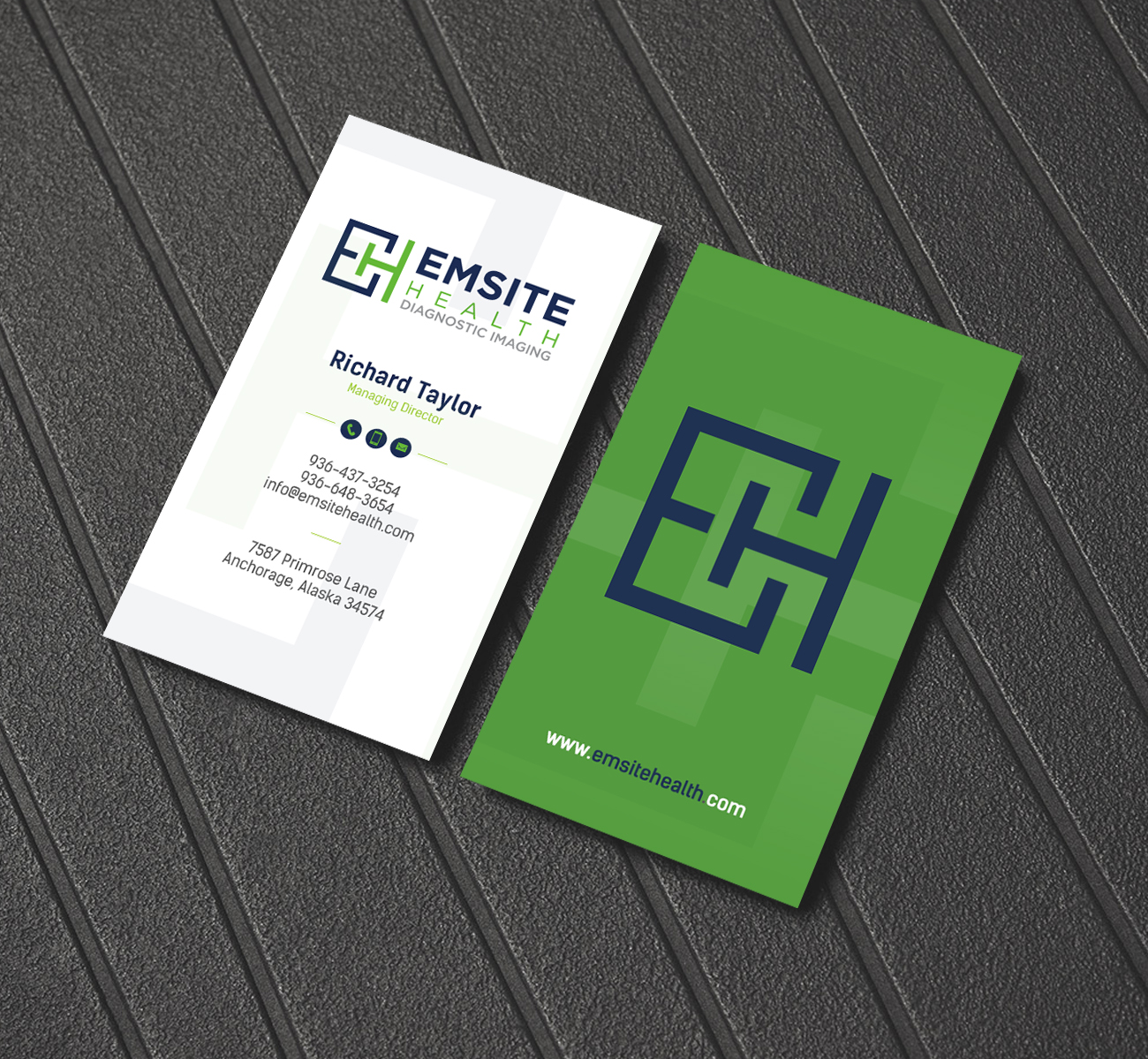 Diseño de Tarjeta de Presentación por chandrayaan.creative para Emsite Health | Diseño #30112055