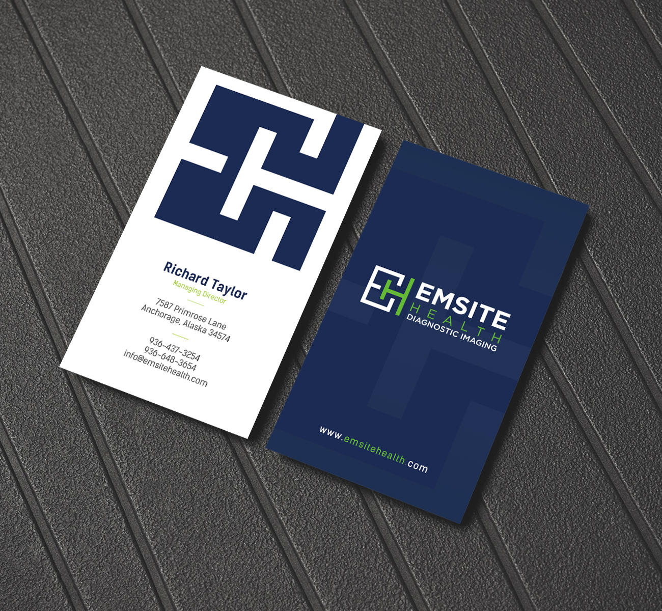 Diseño de Tarjeta de Presentación por chandrayaan.creative para Emsite Health | Diseño #30112056