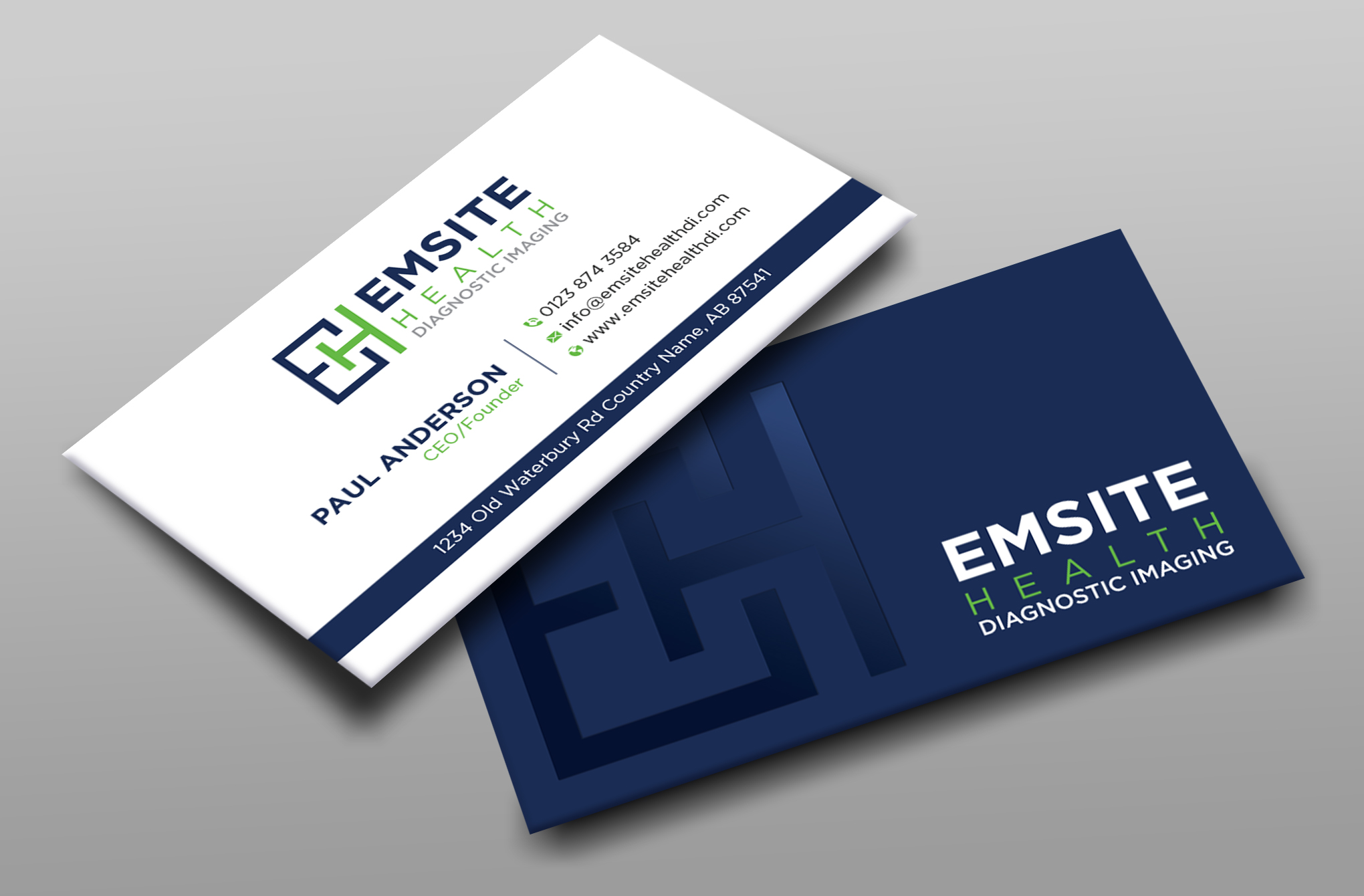 Business Card Design by Uttom 2 for Emsite Health | Design #30107040