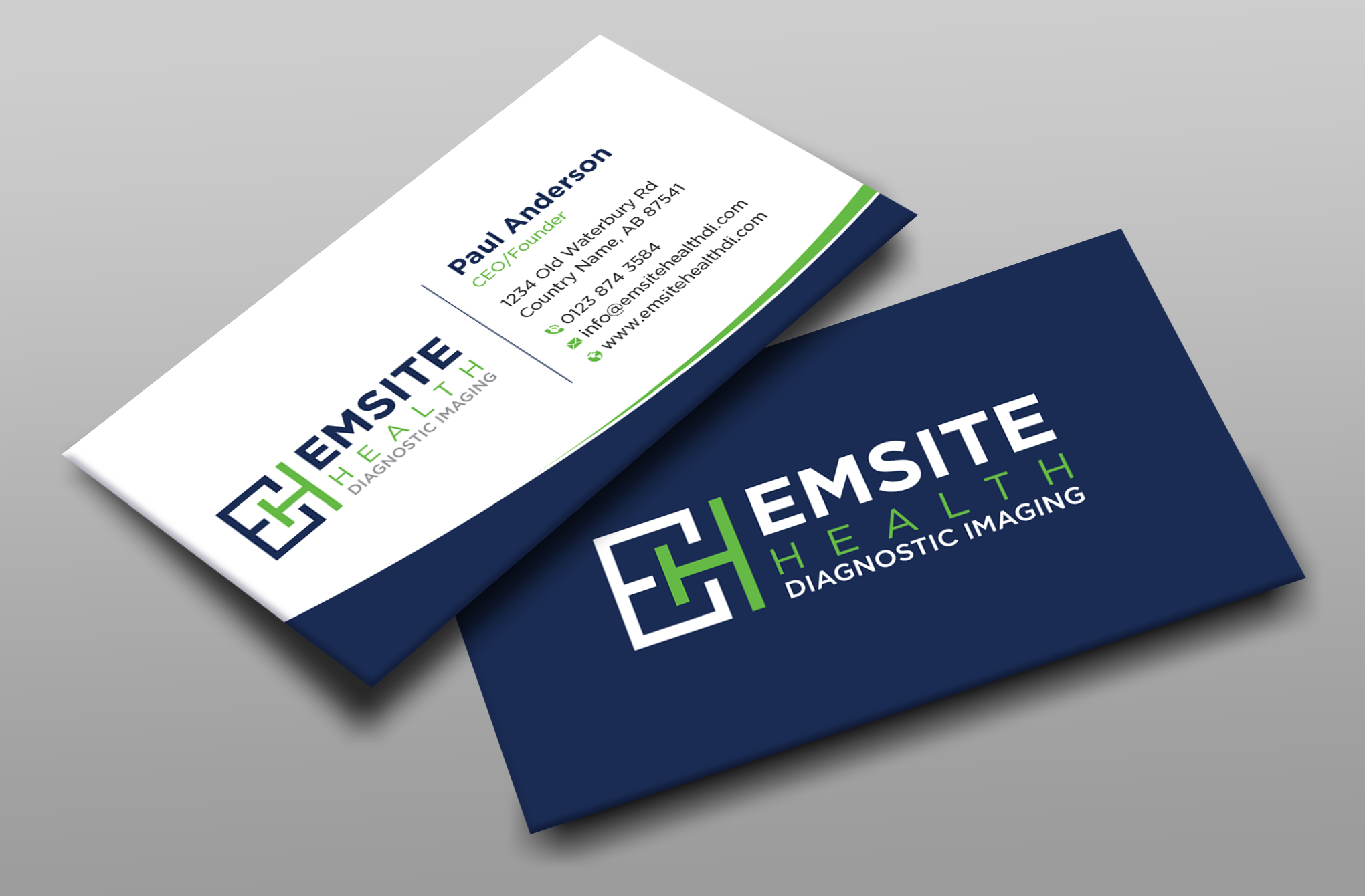Business Card Design by Uttom 2 for Emsite Health | Design #30107041