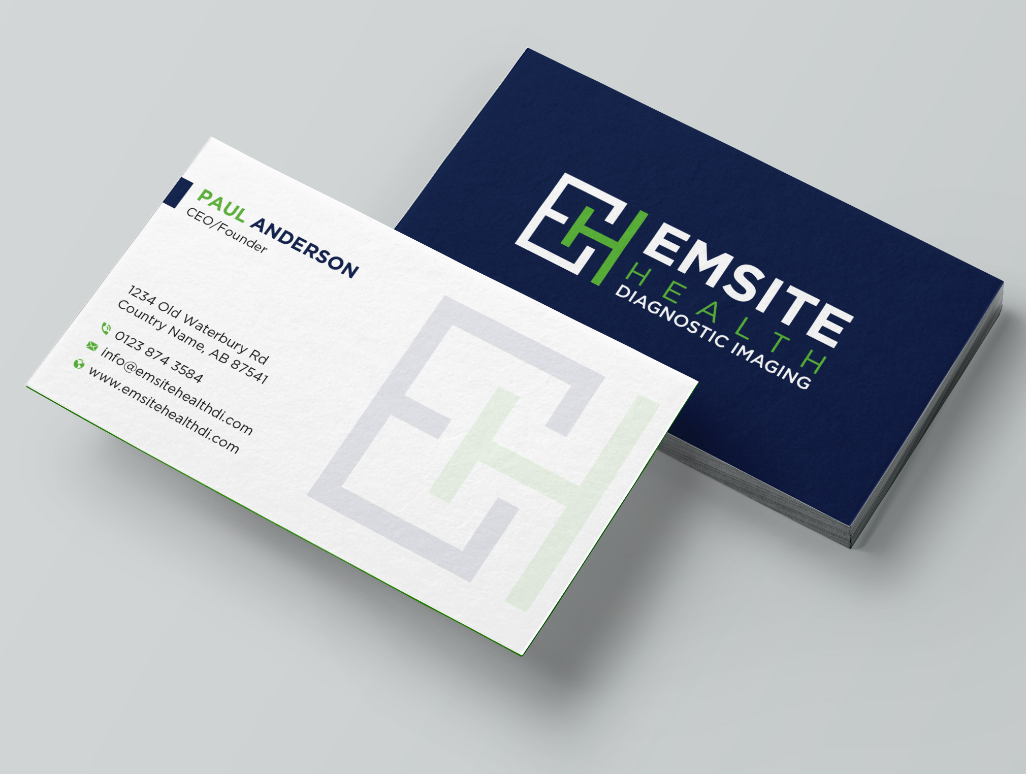 Business Card Design by Uttom 2 for Emsite Health | Design #30113037