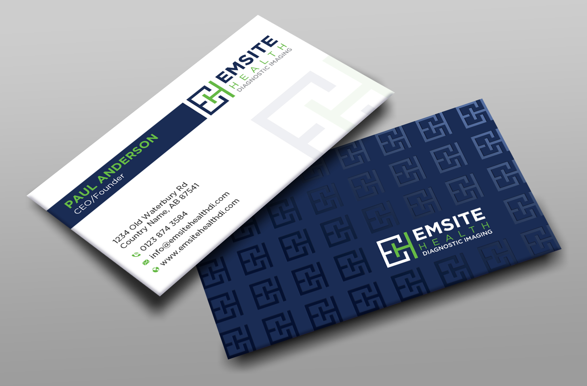 Business Card Design by Uttom 2 for Emsite Health | Design #30113047