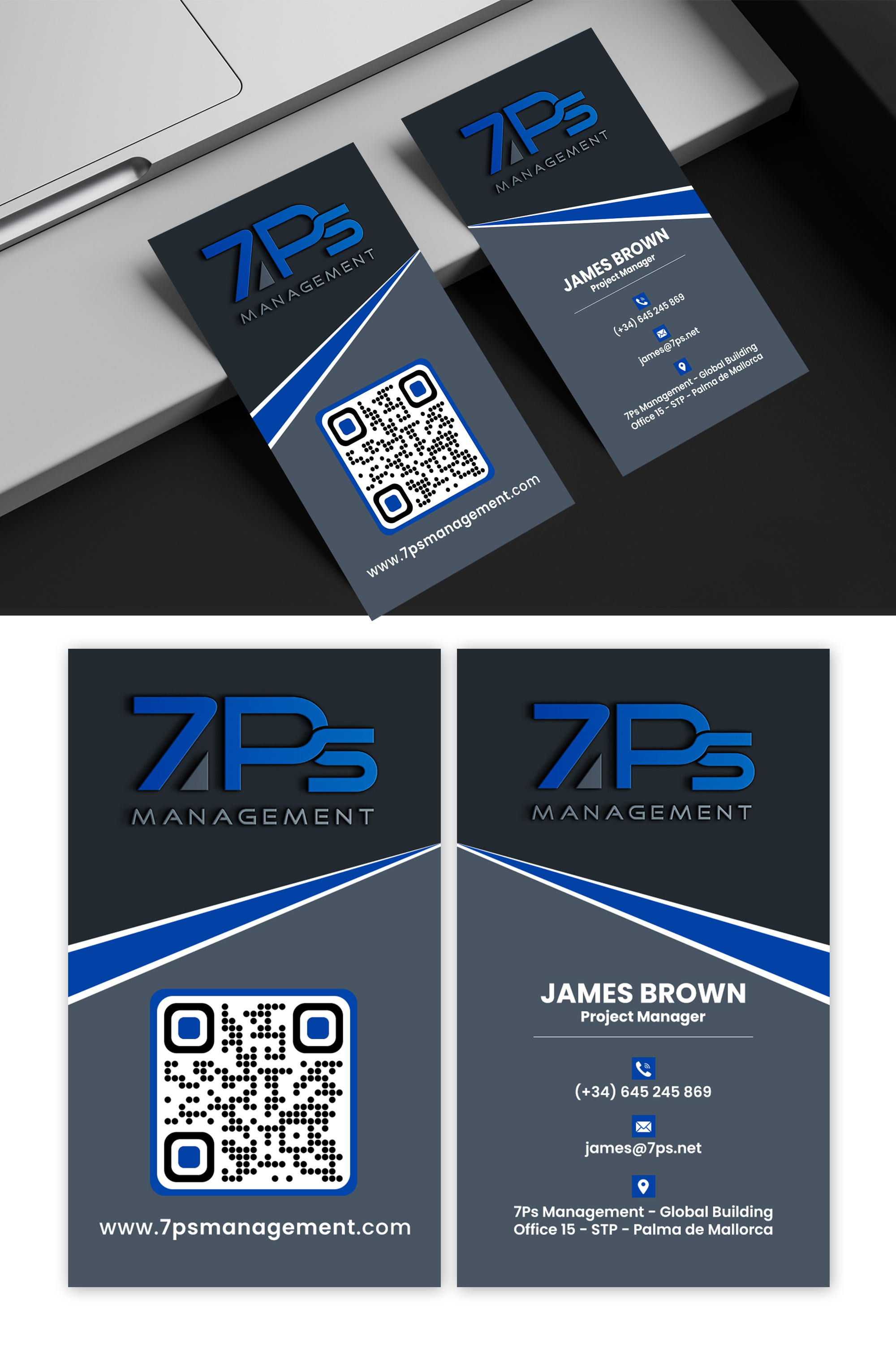 Diseño de Tarjeta de Presentación por debdesign para E-Touch Baleares SL B57835530 - Edif. RS Global - Oficina 15 - STP Muelle Viejo, Espigón Exterio | Diseño #30092576