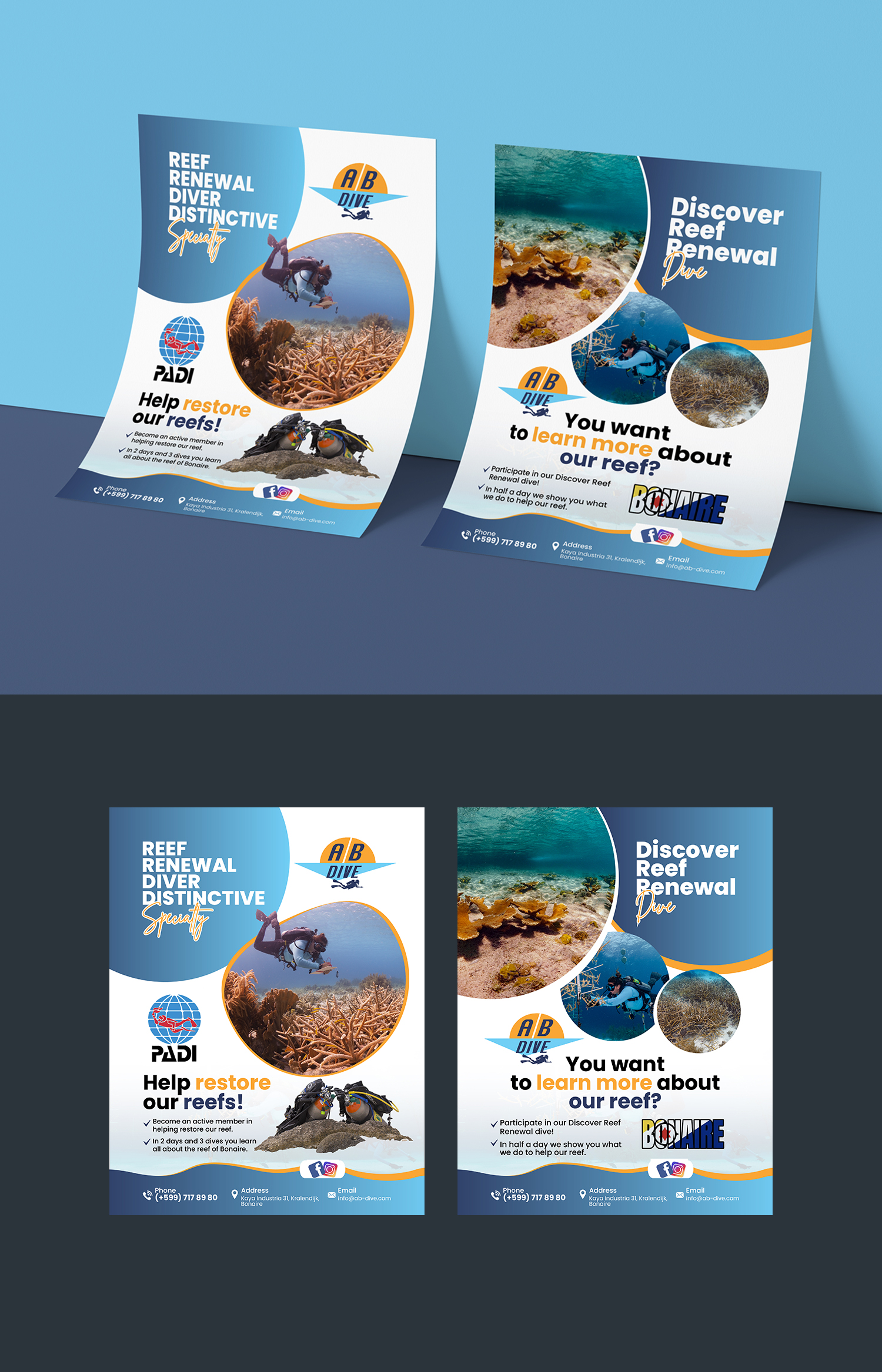 Flyer Design by Hitbar for AB Dive | Design #30095869