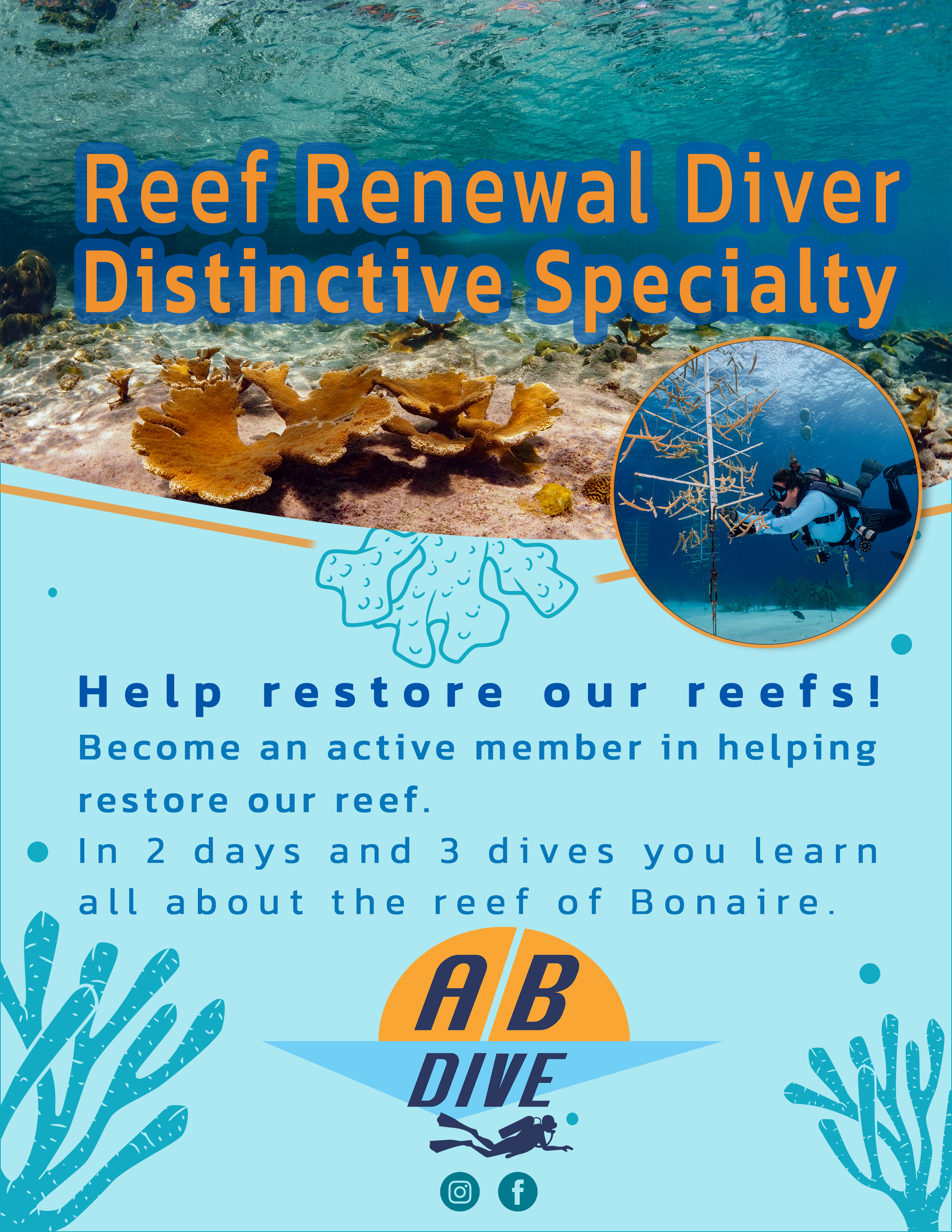 Diseño de Flyer por RAJU para AB Dive | Diseño #30108696