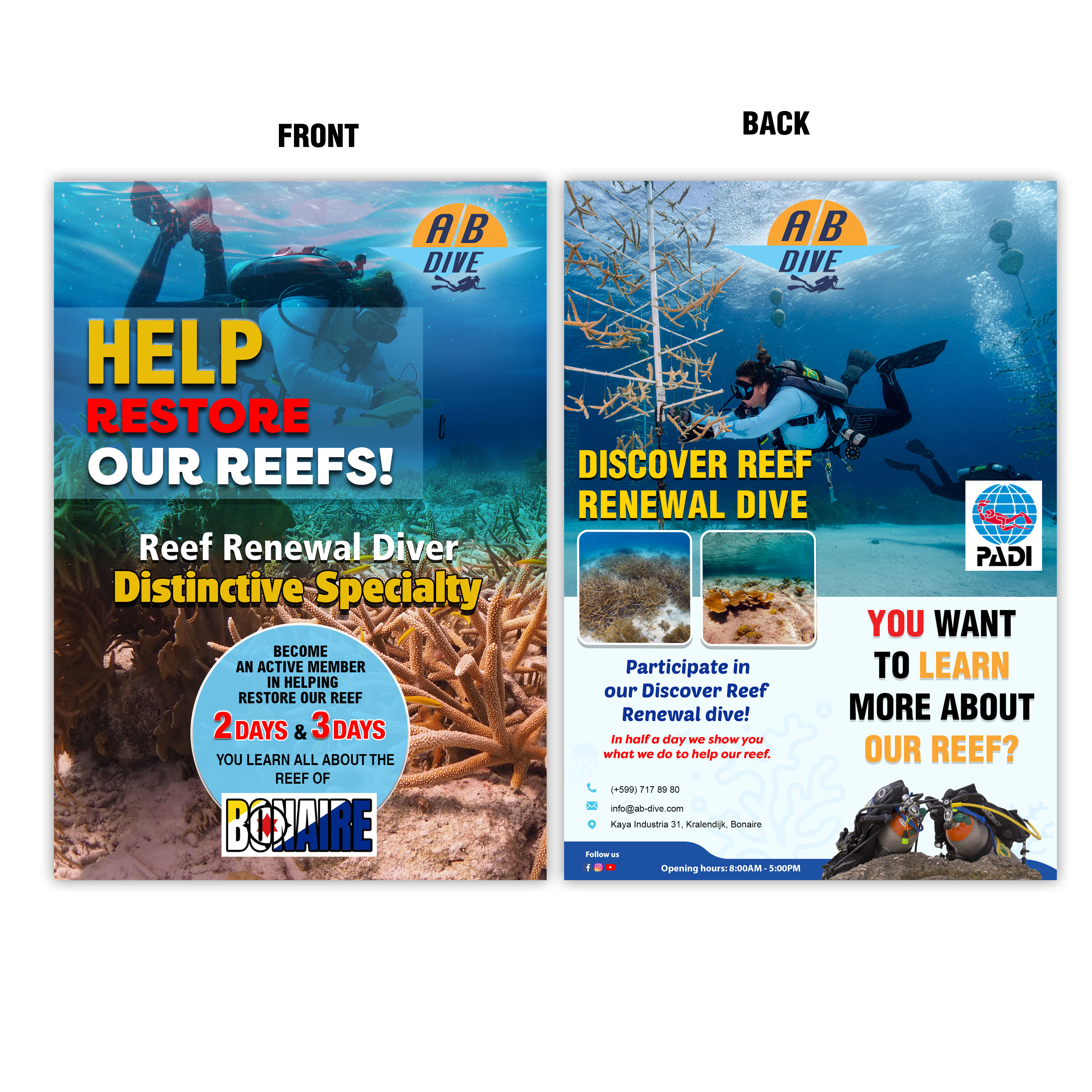 Flyer Design by ivogue for AB Dive | Design #30099672