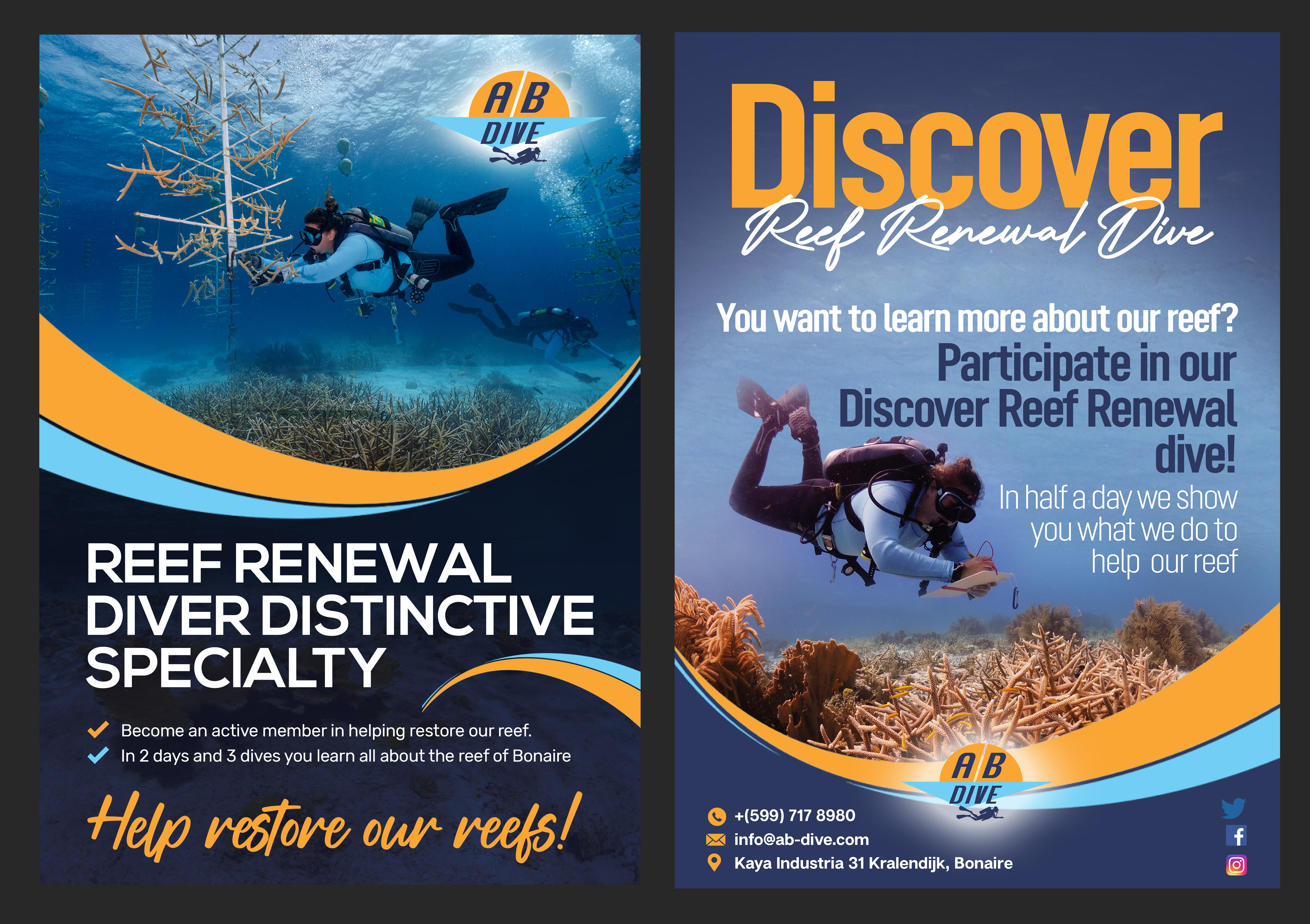 Diseño de Flyer por aj para AB Dive | Diseño #30097908