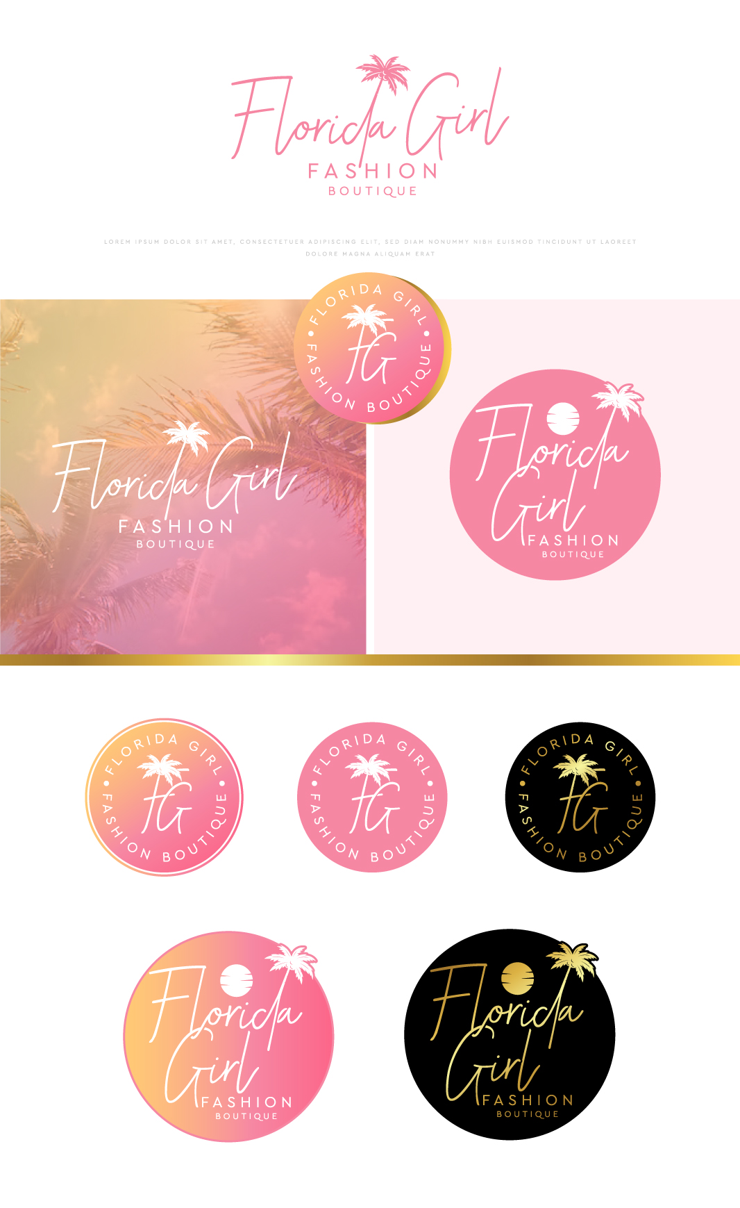 Logo Design by Cactus Designs for Florida Girl Fashion Boutique | Design #30098360