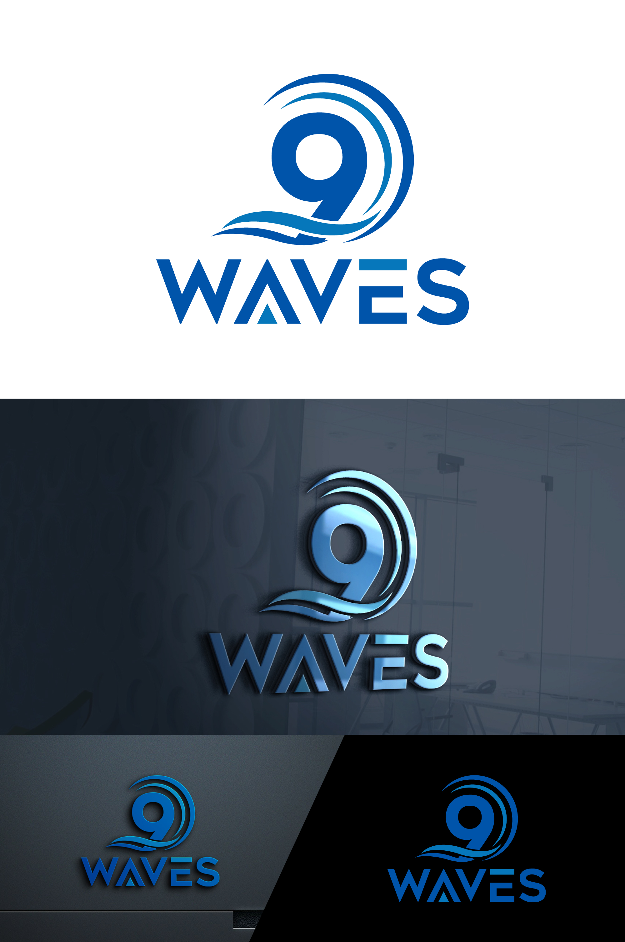 Logo Design by Tamim_iqbal for Nine Waves  | Design #30291899
