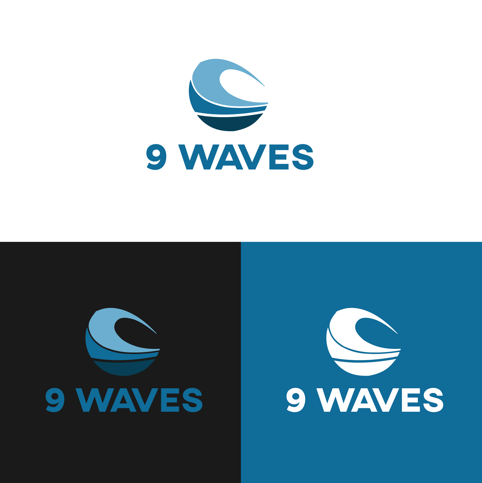 Logo Design by alitjuara for Nine Waves  | Design #30309200