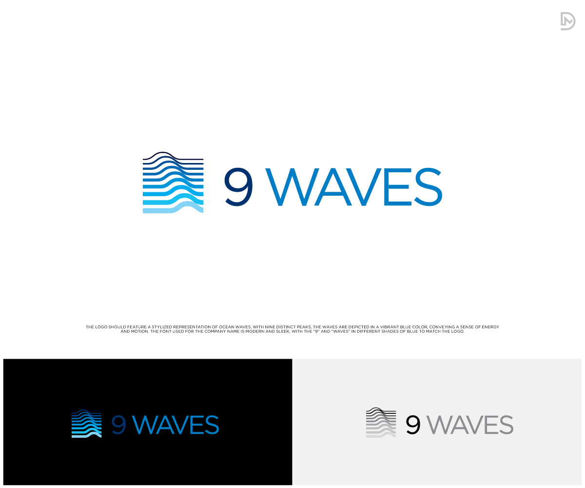 Logo Design by D_Mantra for Nine Waves  | Design #30286706