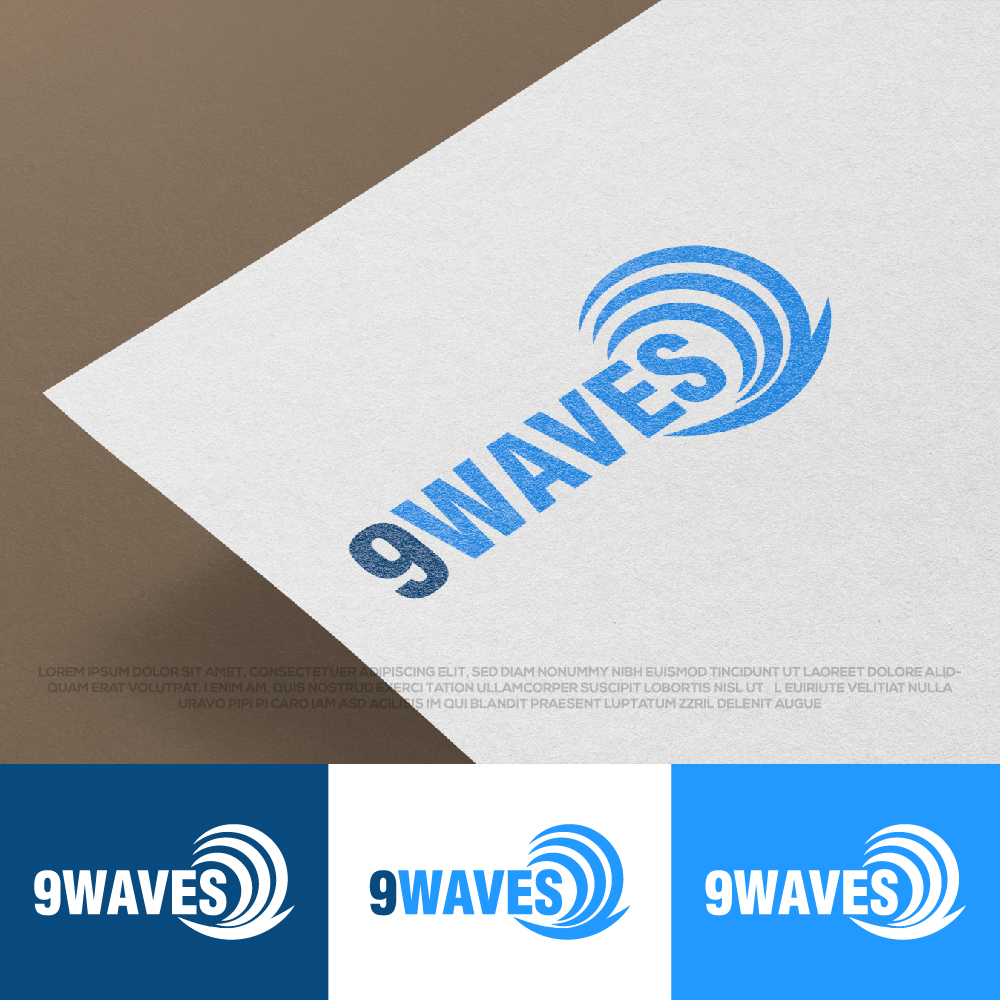 Logo Design by AlphabetZero.co.uk for Nine Waves  | Design #30308684