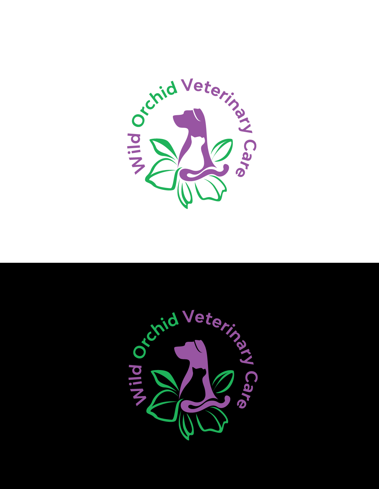 Logo Design by LogoPoko for Wild Orchid Veterinary Care | Design #30129047