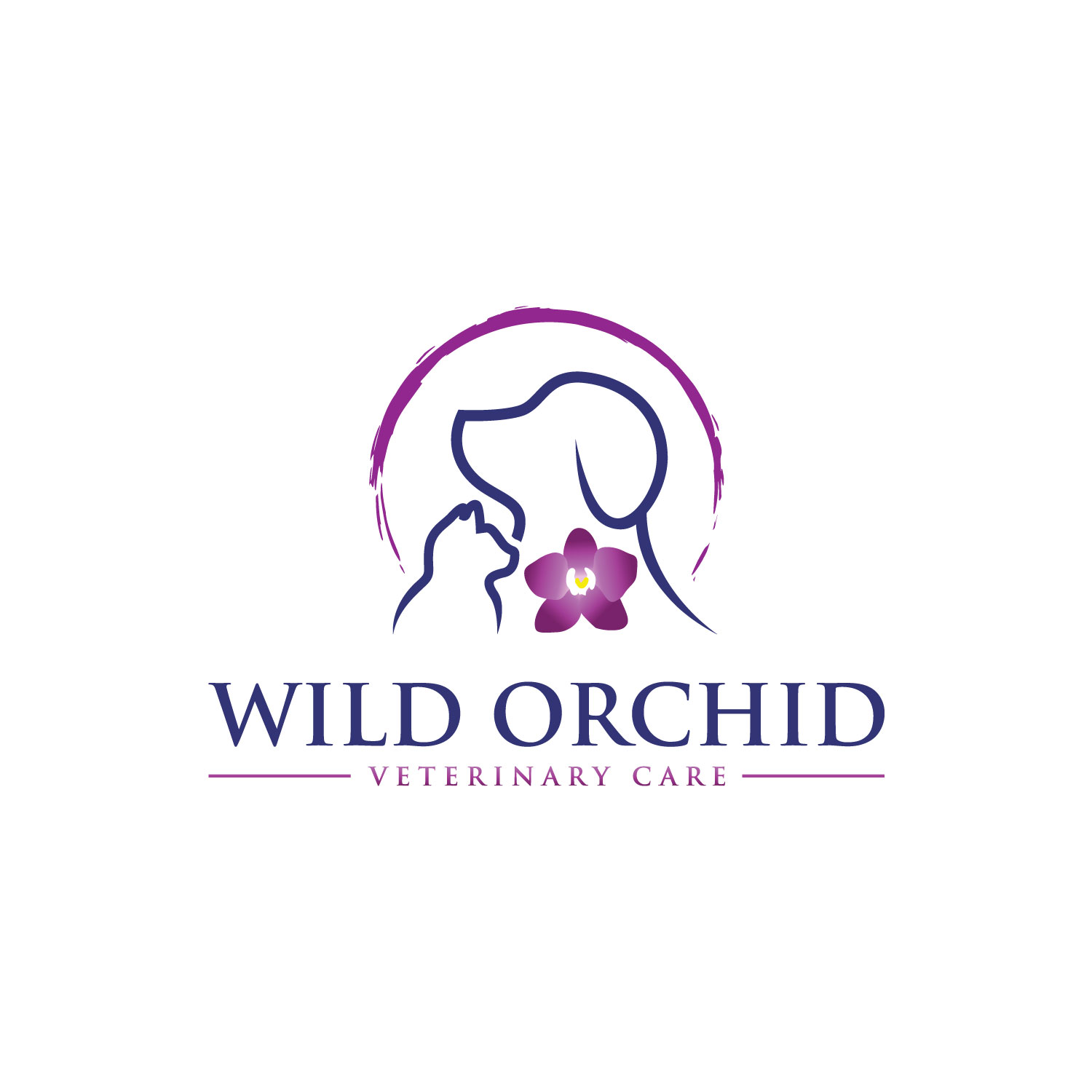 Logo Design by LAXMI DESIGNHUB for Wild Orchid Veterinary Care | Design #30127592