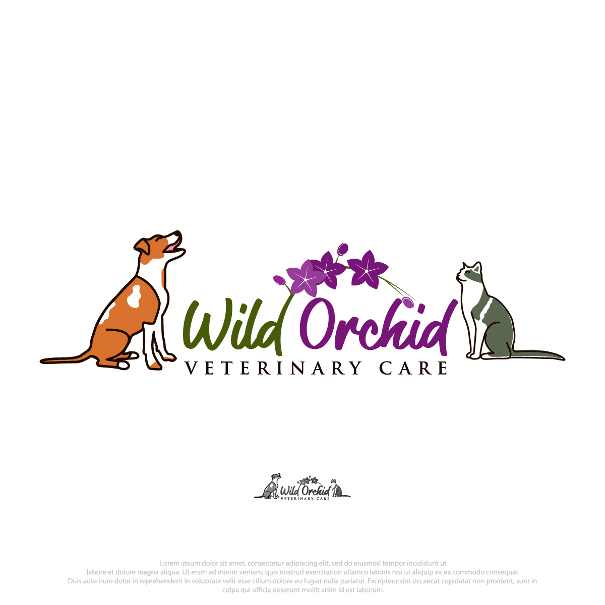 Logo Design by DesignLima for Wild Orchid Veterinary Care | Design #30128565