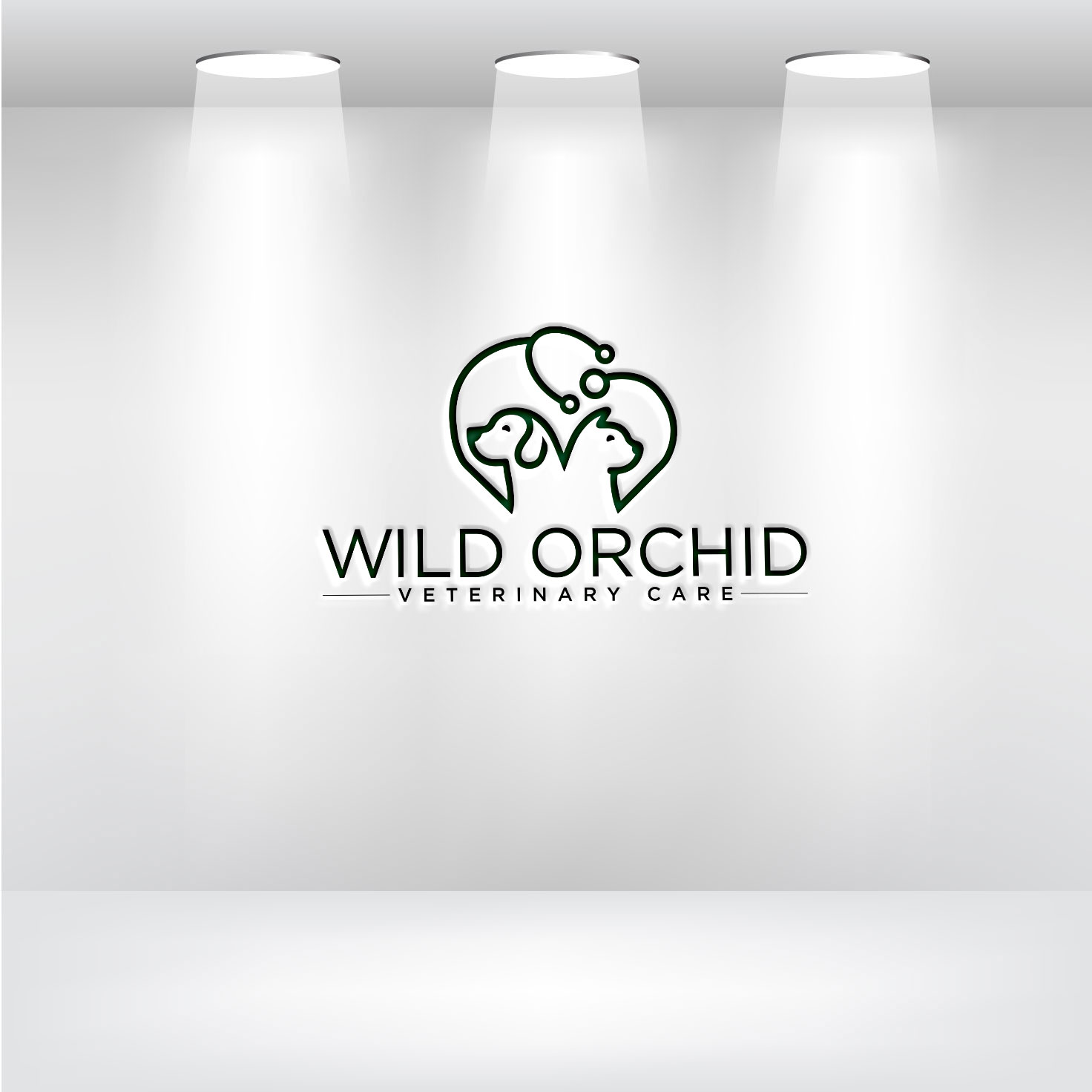 Diseño de Logo por FireflyArt para Wild Orchid Veterinary Care | Diseño #30129329