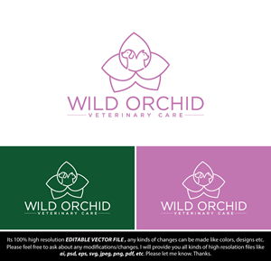 Logo Design by FireflyArt for Wild Orchid Veterinary Care | Design: #30137117