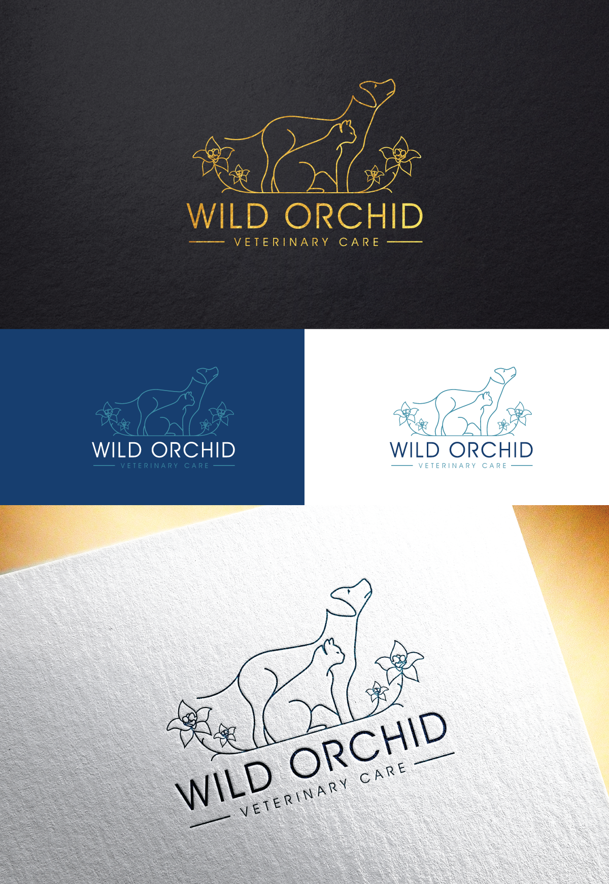 Logo Design by step forward 2 for Wild Orchid Veterinary Care | Design #30145761