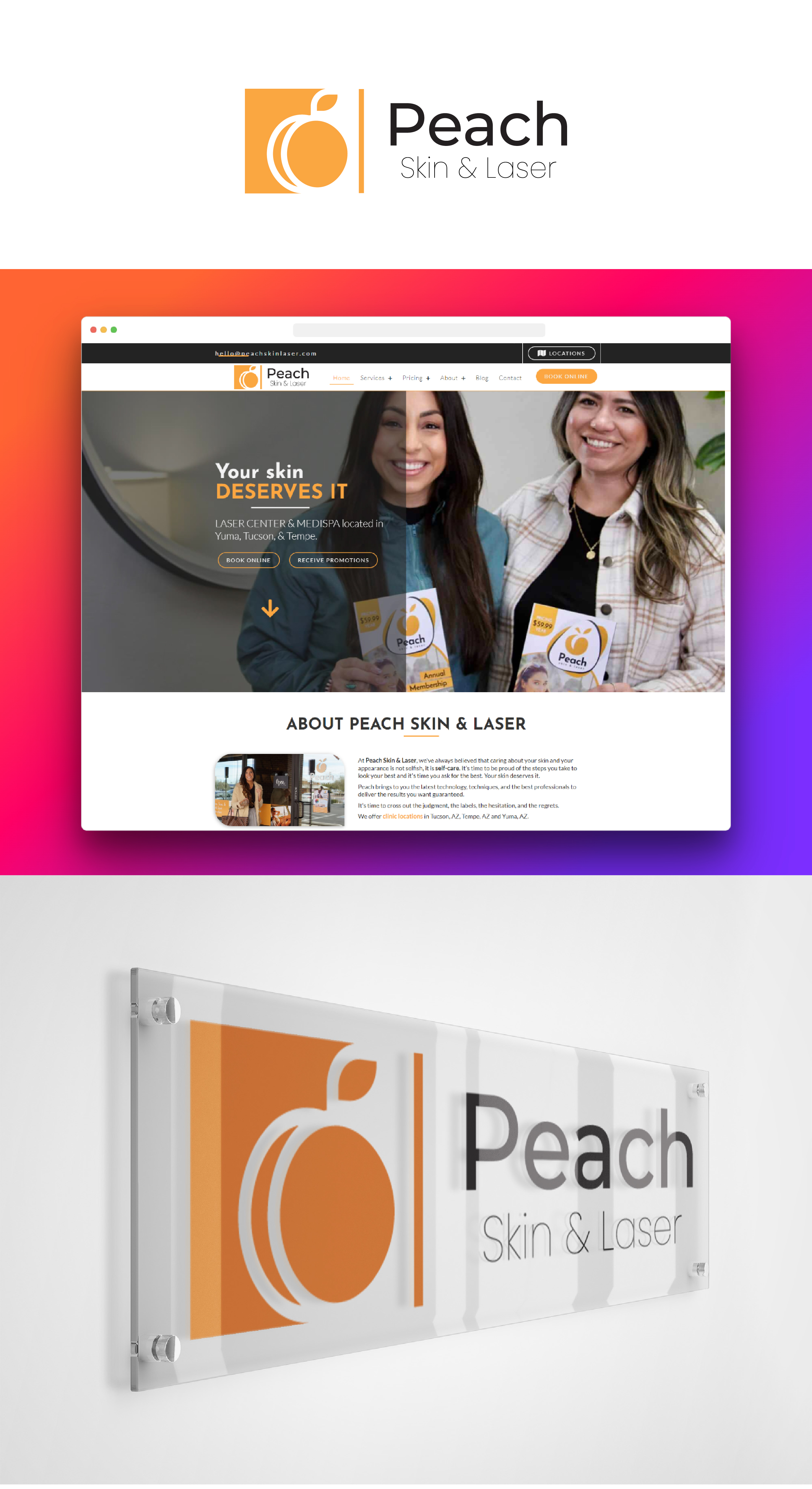 Logo Design by XP Studio for Peach Skin & Laser | Design #30164728
