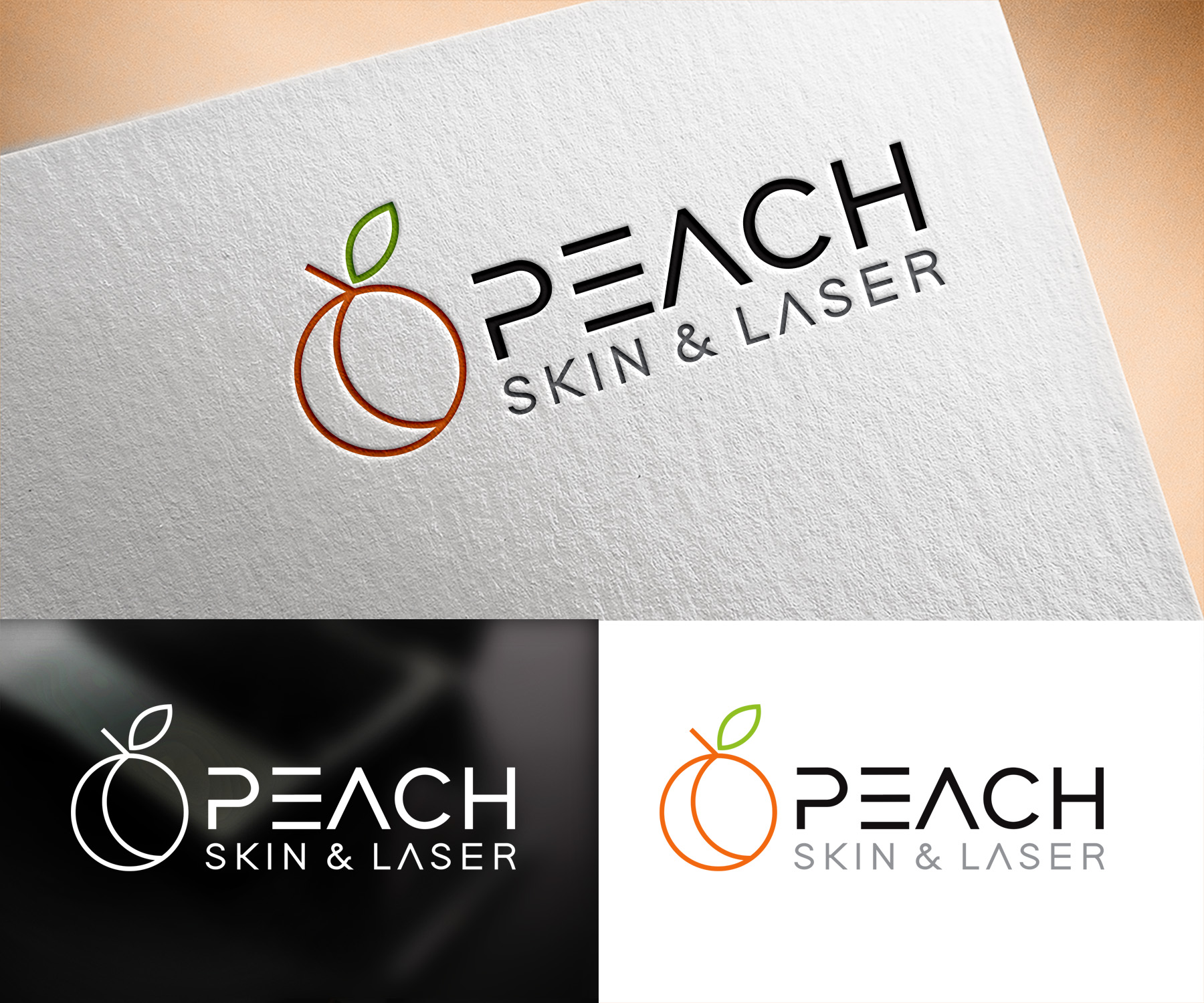Logo Design by Vishak vasu for Peach Skin & Laser | Design #30169250