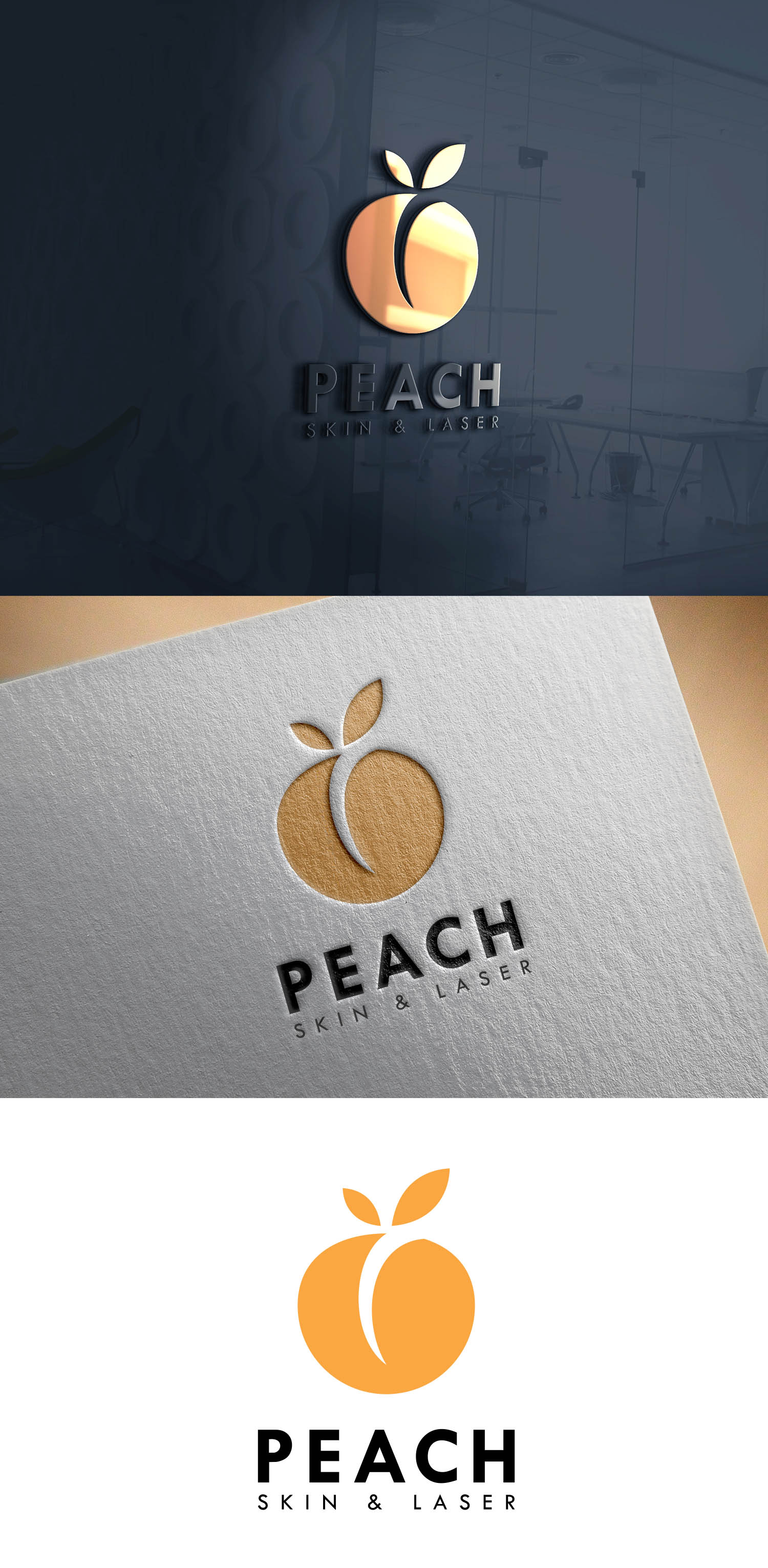 Logo Design by sariaka for Peach Skin & Laser | Design #30134001