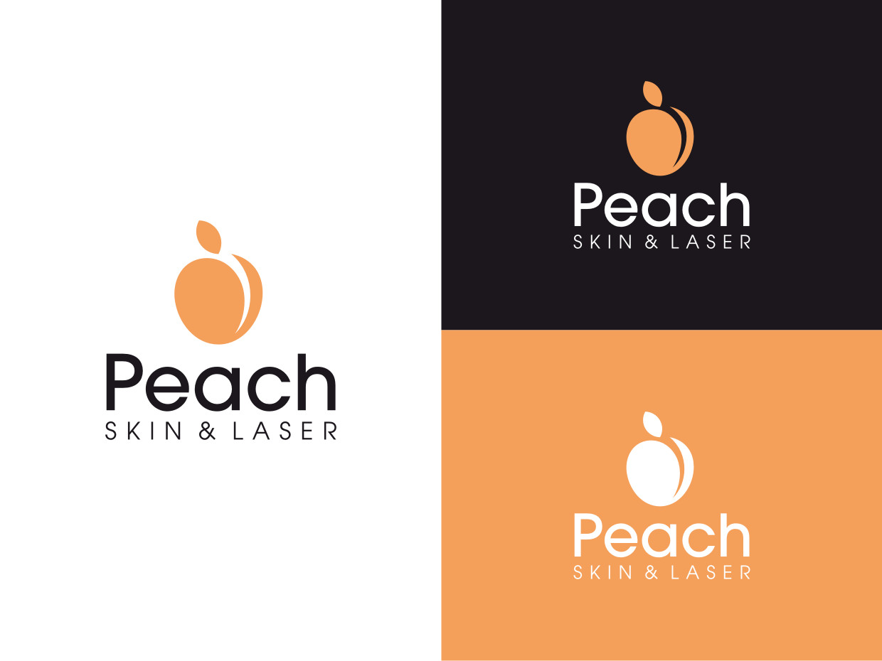 Logo Design by Atvento Graphics for Peach Skin & Laser | Design #30136110