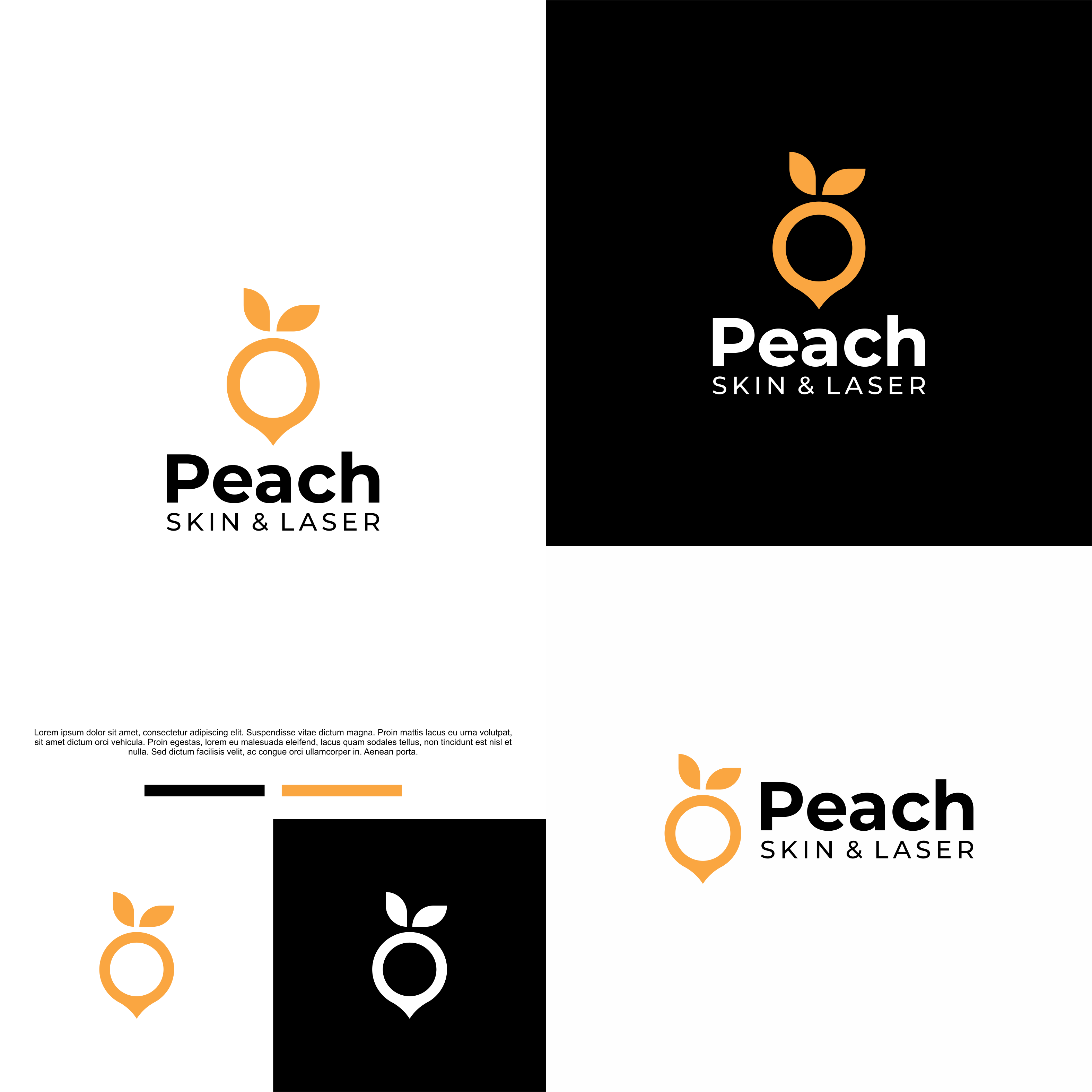 Logo Design by Nembelas Studio for Peach Skin & Laser | Design #30146053