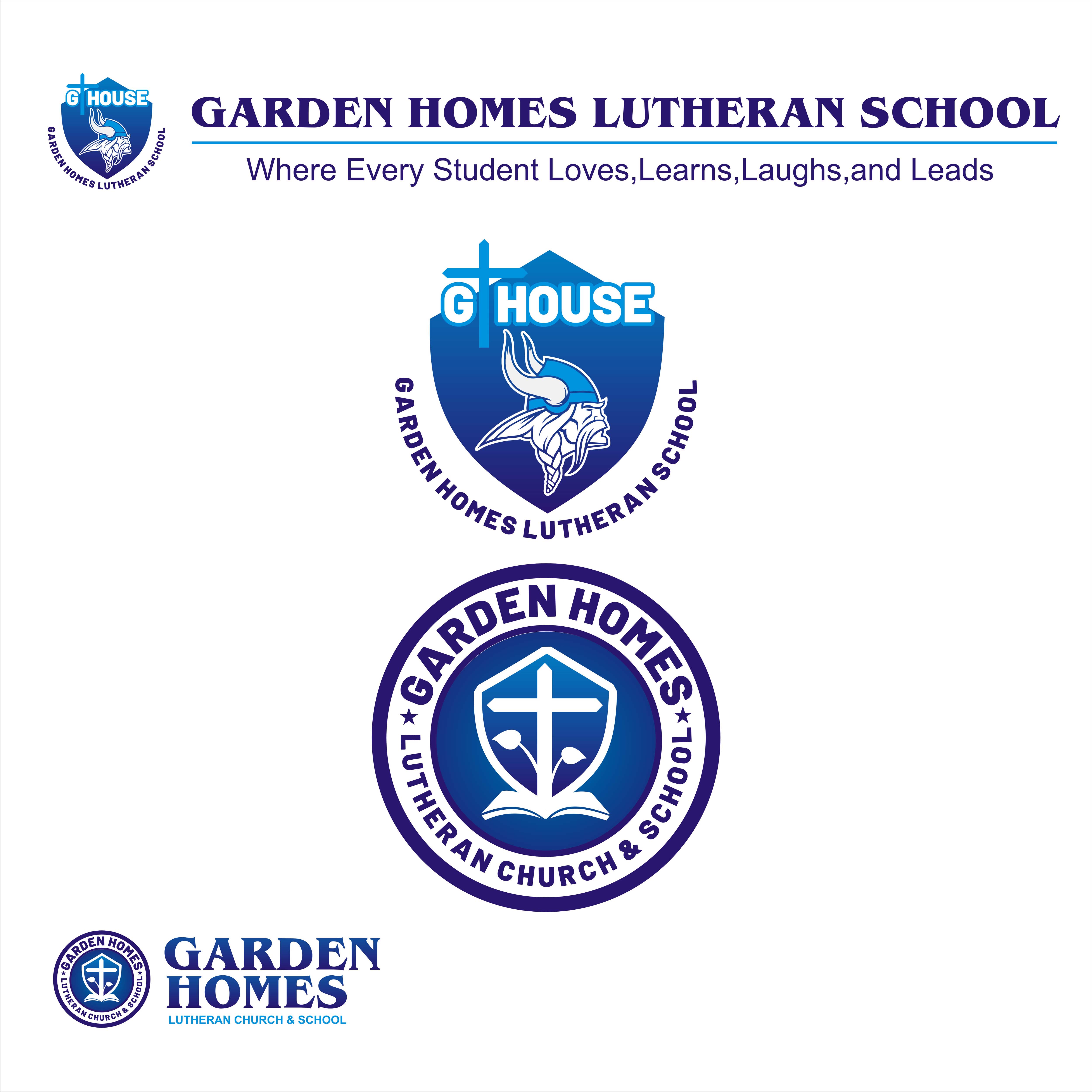 Logo Design by All art for Garden Homes Lutheran School | Design #30155131