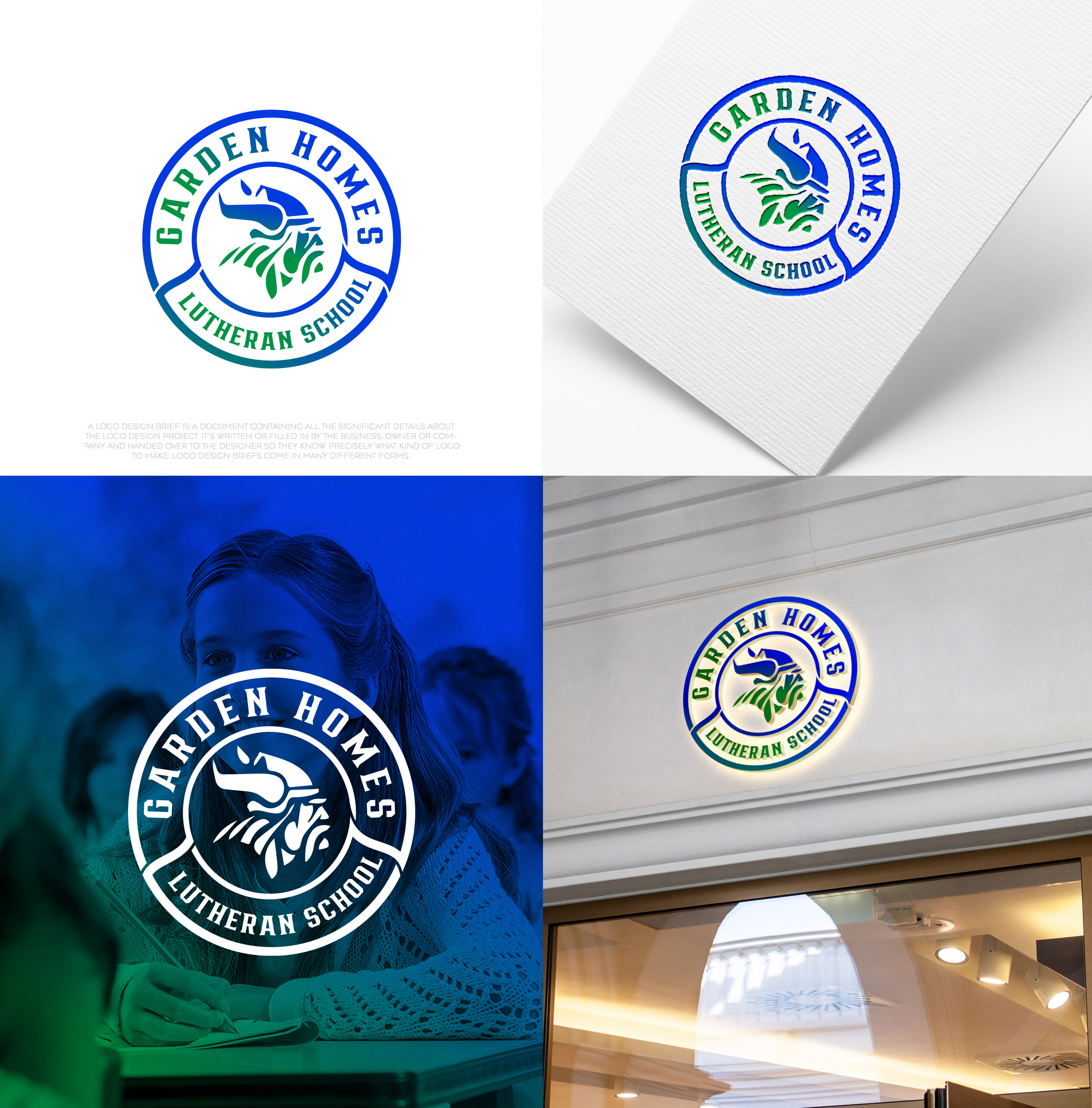 Logo Design by aexoagency for Garden Homes Lutheran School | Design #30158356
