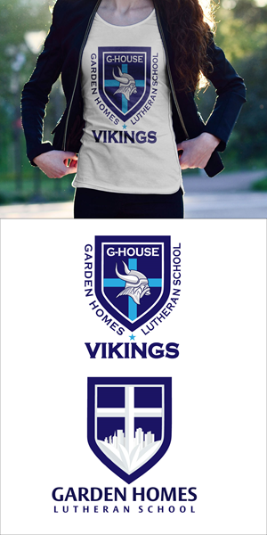 Logo Design by CreativeFeather for Garden Homes Lutheran School | Design: #30195794